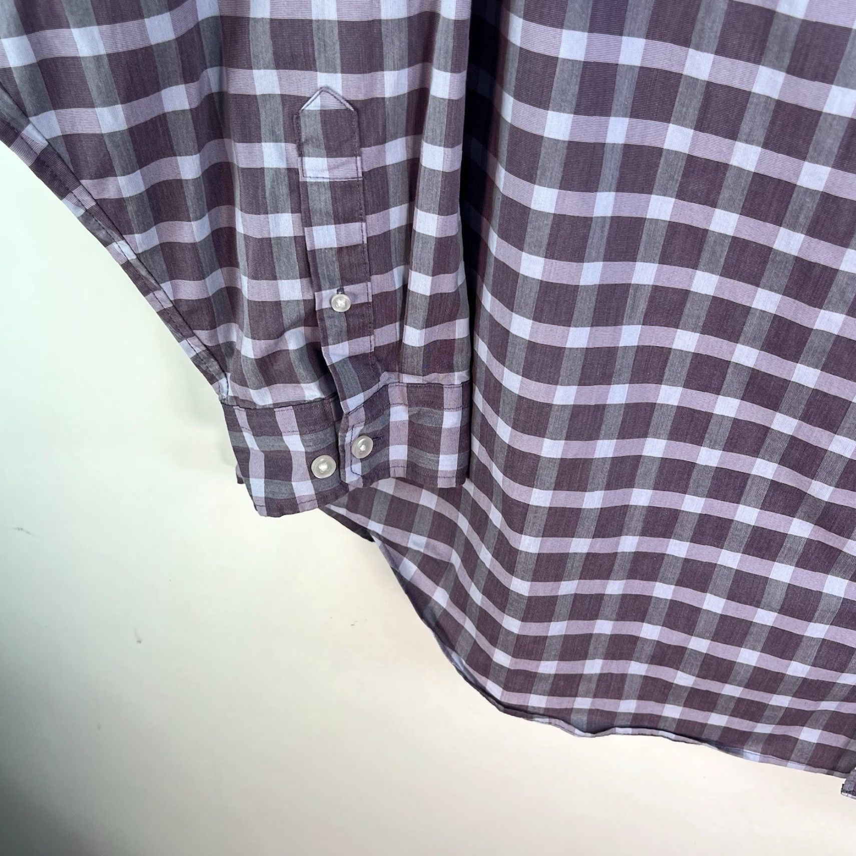Van Heusen Van Heusen Plaid Button-Up Shirt 4XLT Purple Cotton Blend Stretch Mens Classic Long Sleeve Size US XXL / EU 58 / 5 - 5 Thumbnail