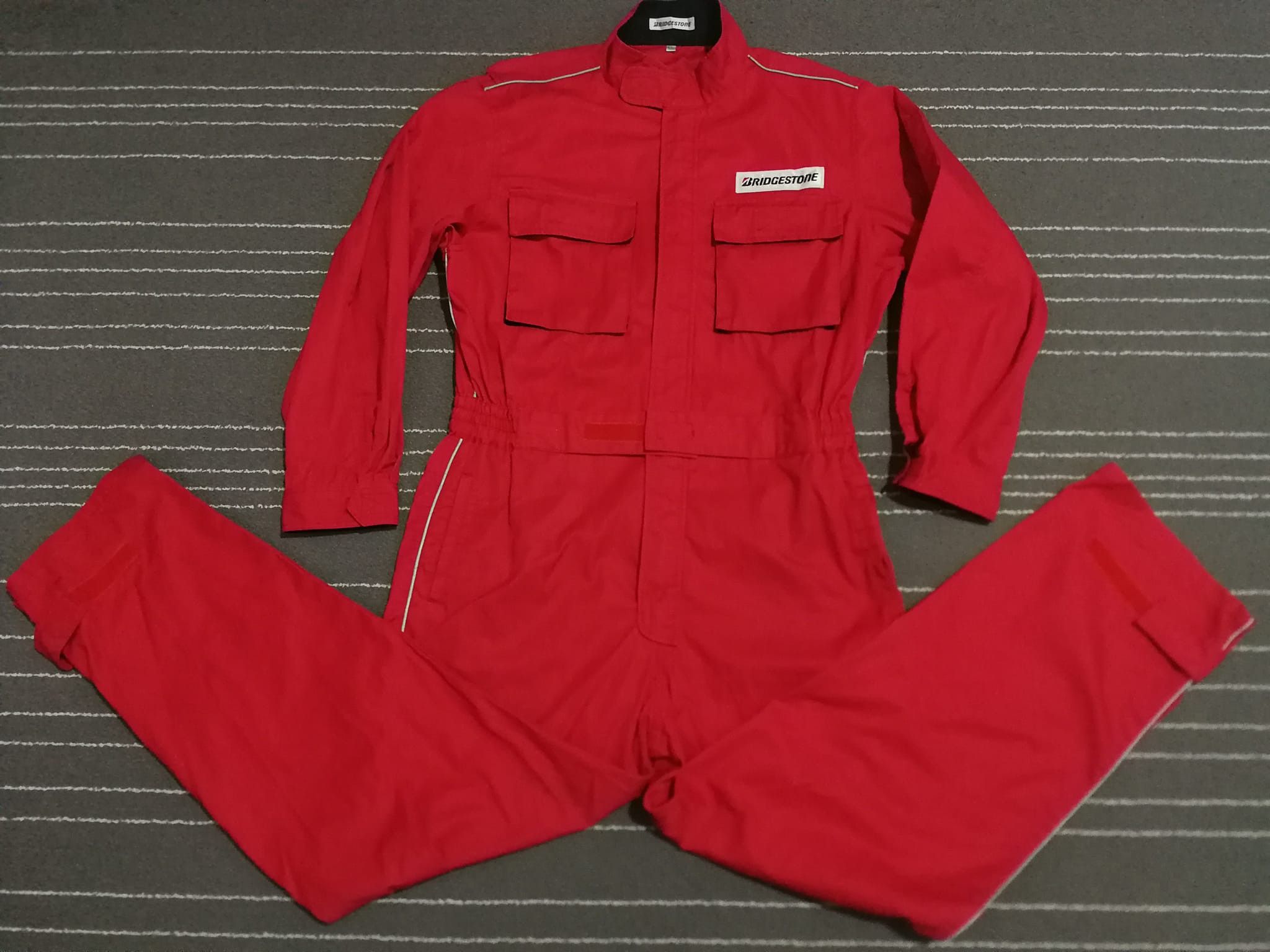 image of Vintage Bridgestone Red Coverall M W30-37 1542, Men's (Size 34)