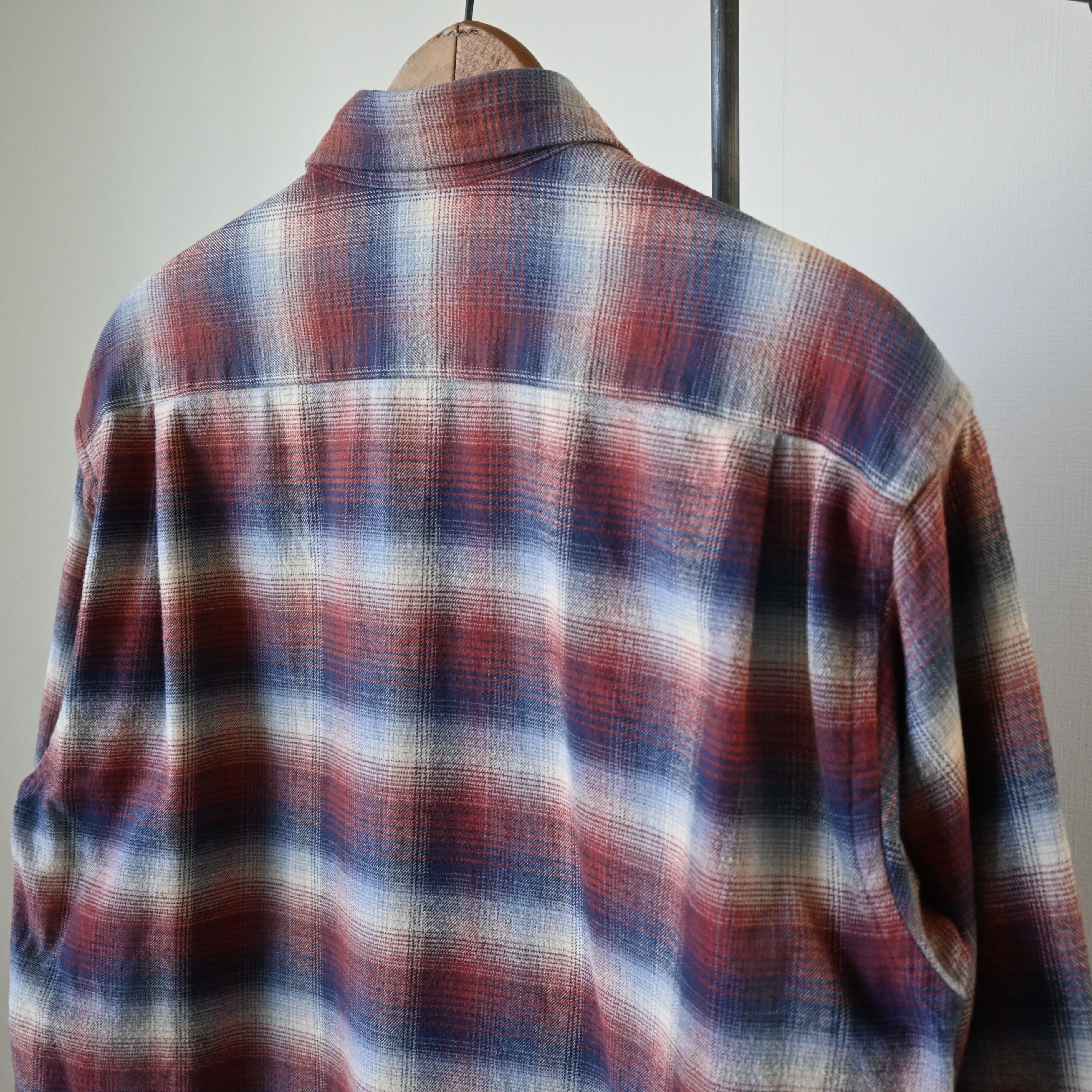 Uniqlo VTG 1990s UNIQLO ombre/shadow plaid cotton flannel shirt, M Size US M / EU 48-50 / 2 - 5 Thumbnail