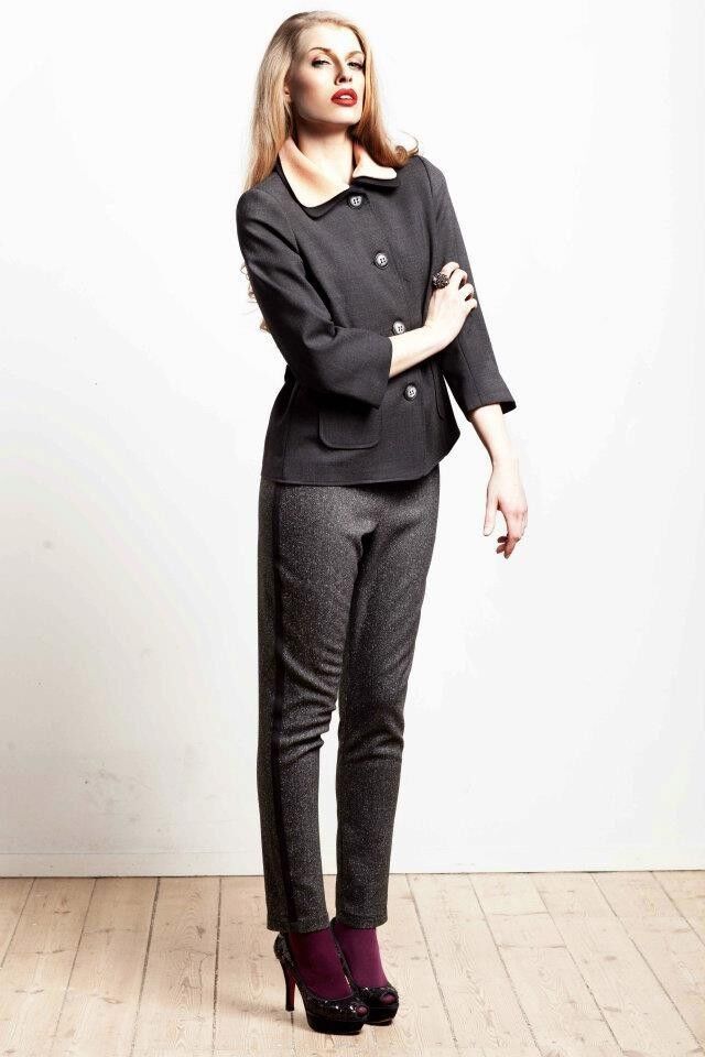 Muus MALOU SANDER Copenhagen BACK Zip Dress PANTS Wool Blen