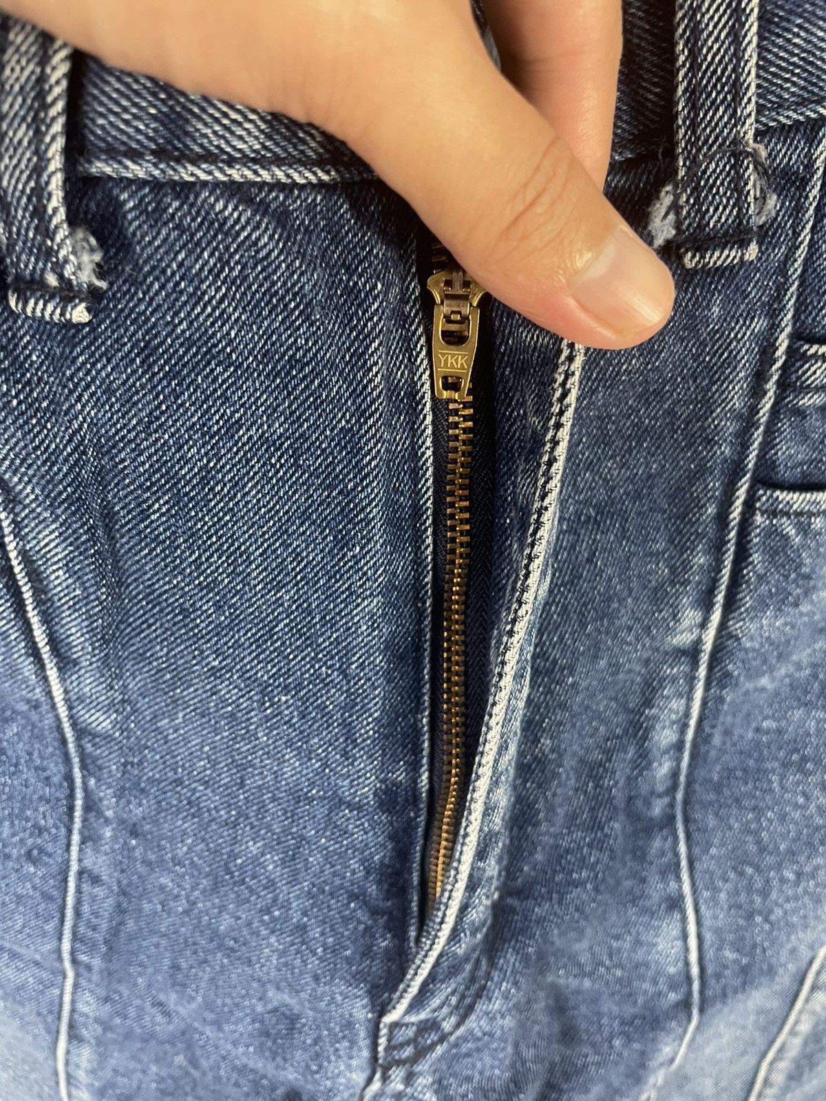 Japanese Brand Ox-River Blue Paneled Jeans Size US 32 / EU 48 - 4 Thumbnail