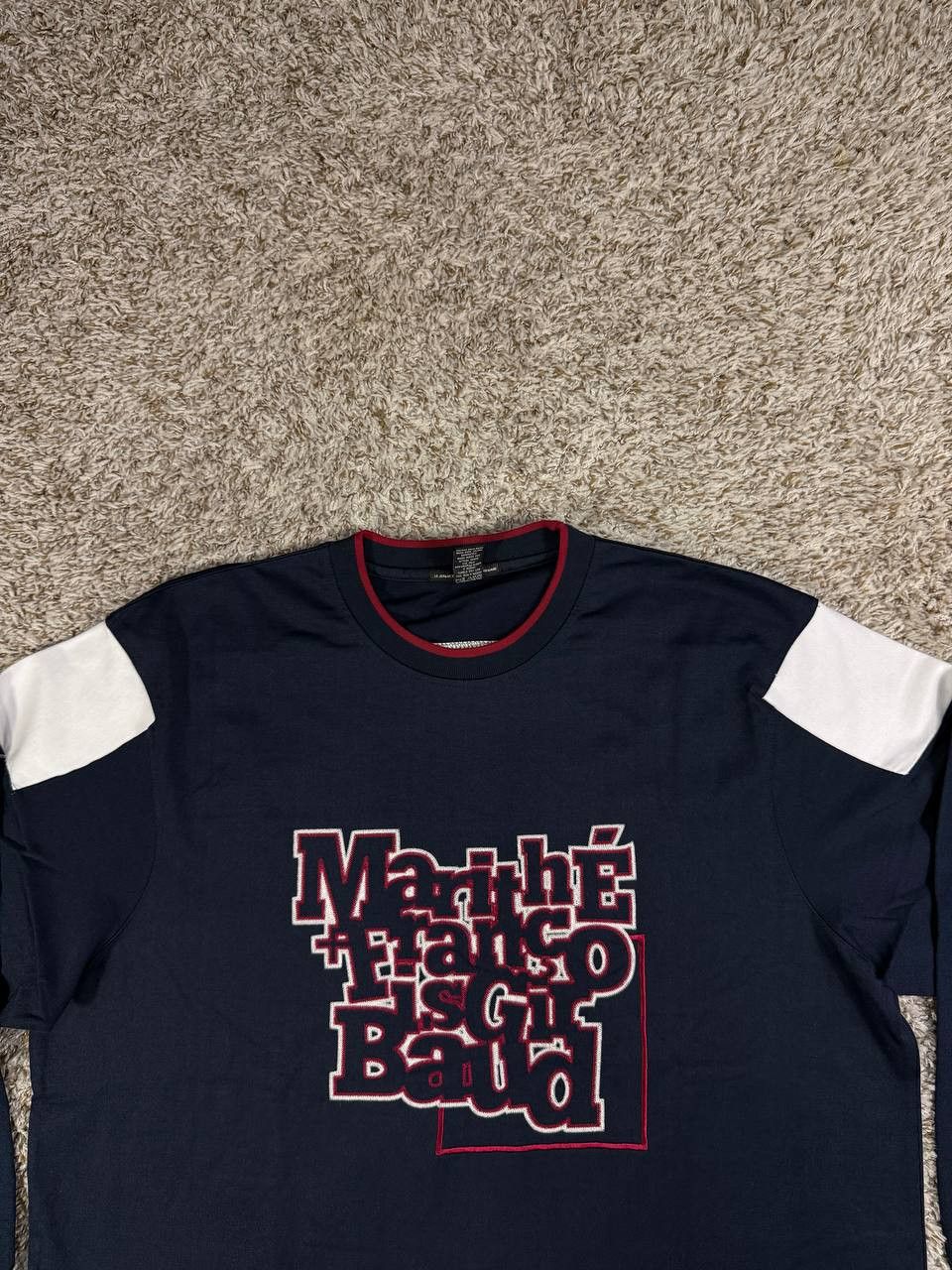 Marithe + Francois Girbaud Marithé François Girbaud Rugby Long Sleeve Embroidered Logo Size US XL / EU 56 / 4 - 2 Thumbnail