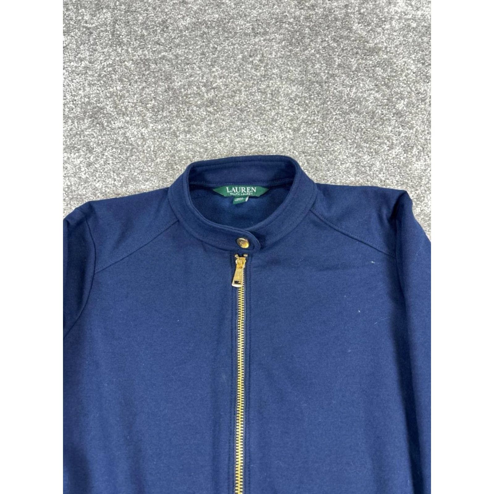Ralph Lauren Lauren Ralph Lauren Jacket Womens Small Blue Cotton Blend Full Zip Size S / US 4 / IT 40 - 2 Thumbnail