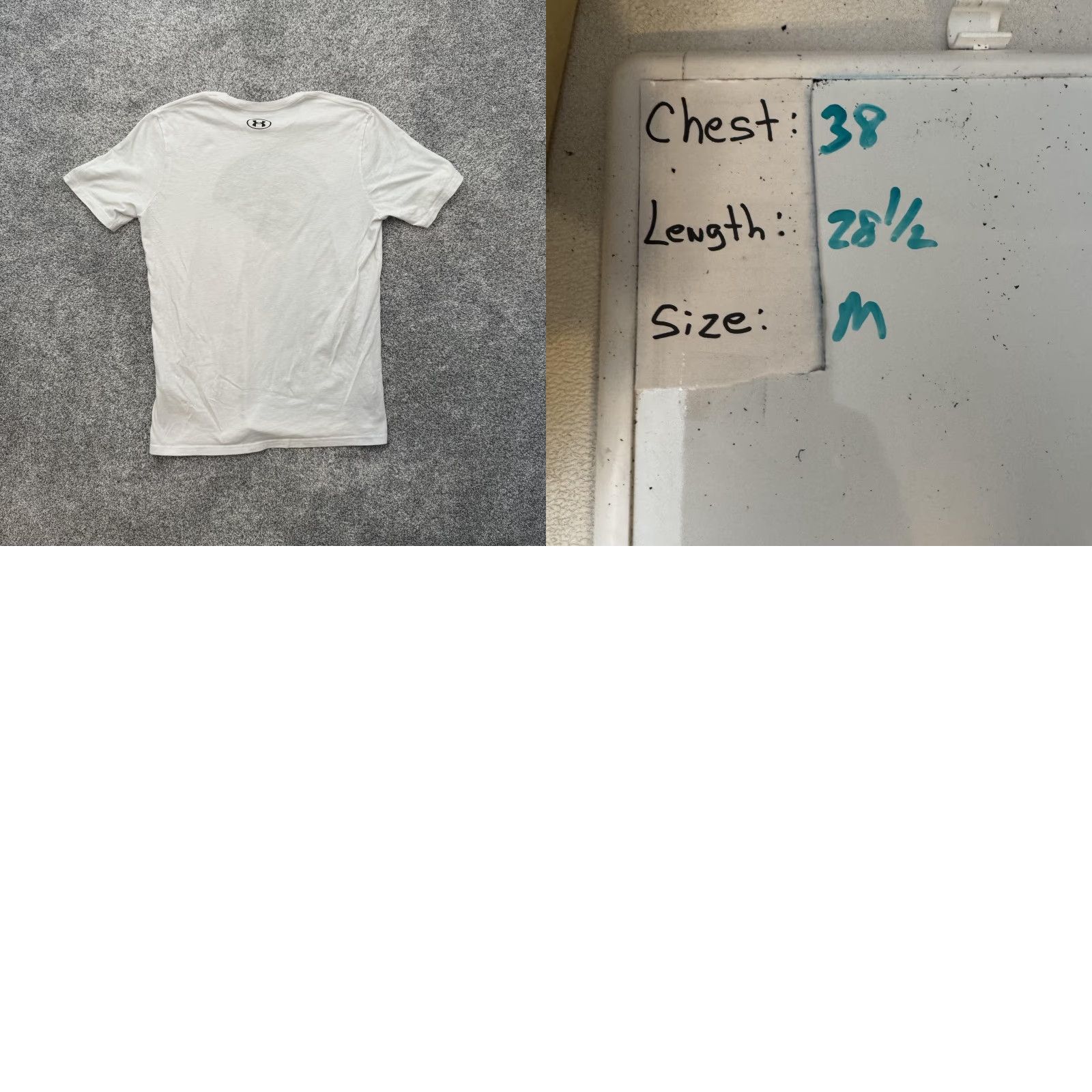Under Armour Under Armour Shirt Mens Medium White Baseball Graphic Athletic Casual Size US M / EU 48-50 / 2 - 8 Thumbnail