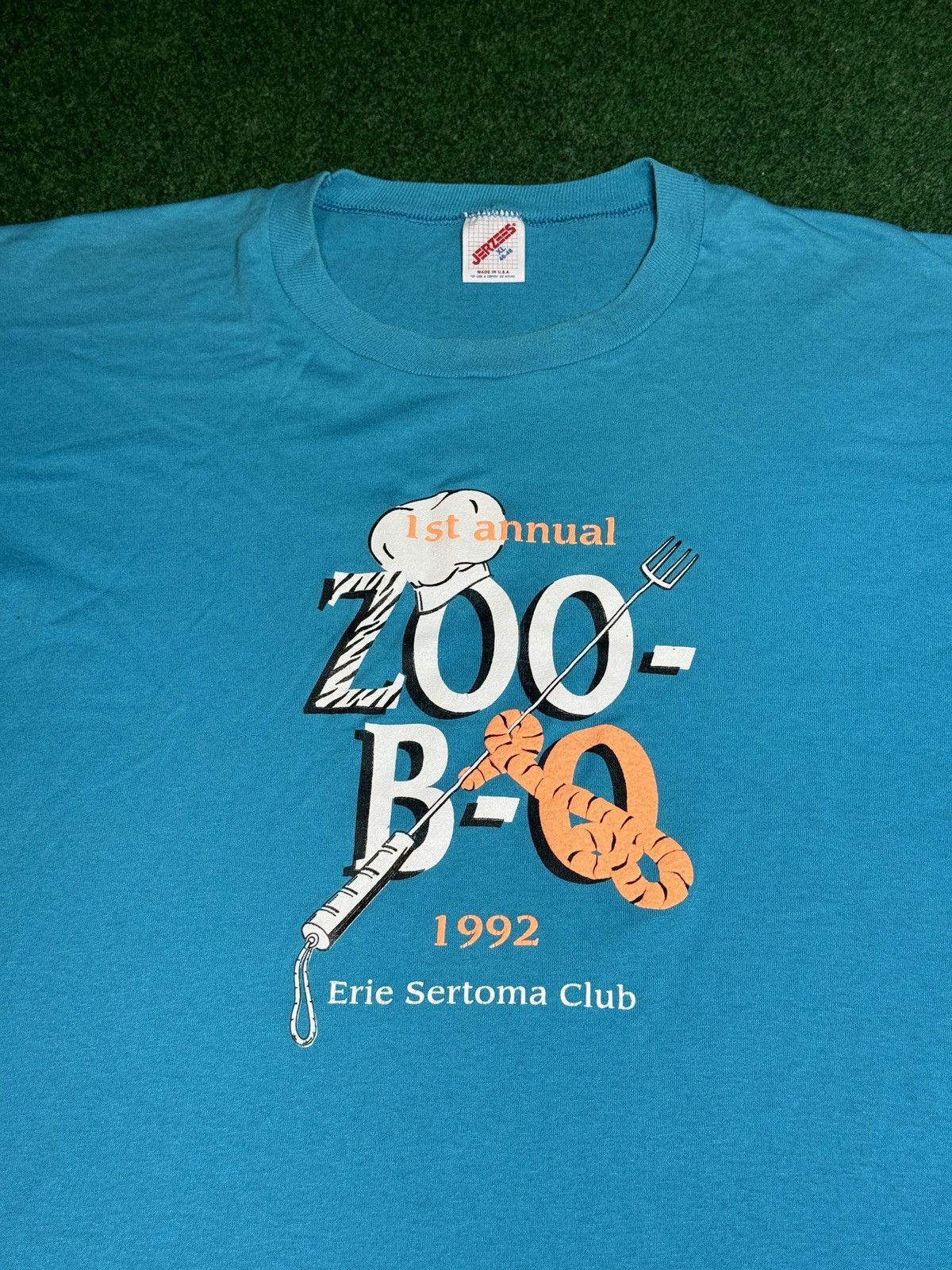 Jerzees × Vintage Vintage 90s Zoo BQ Erie Sertoma 1992 PennsylvaniaT Shirt Size US XL / EU 56 / 4 - 2 Thumbnail