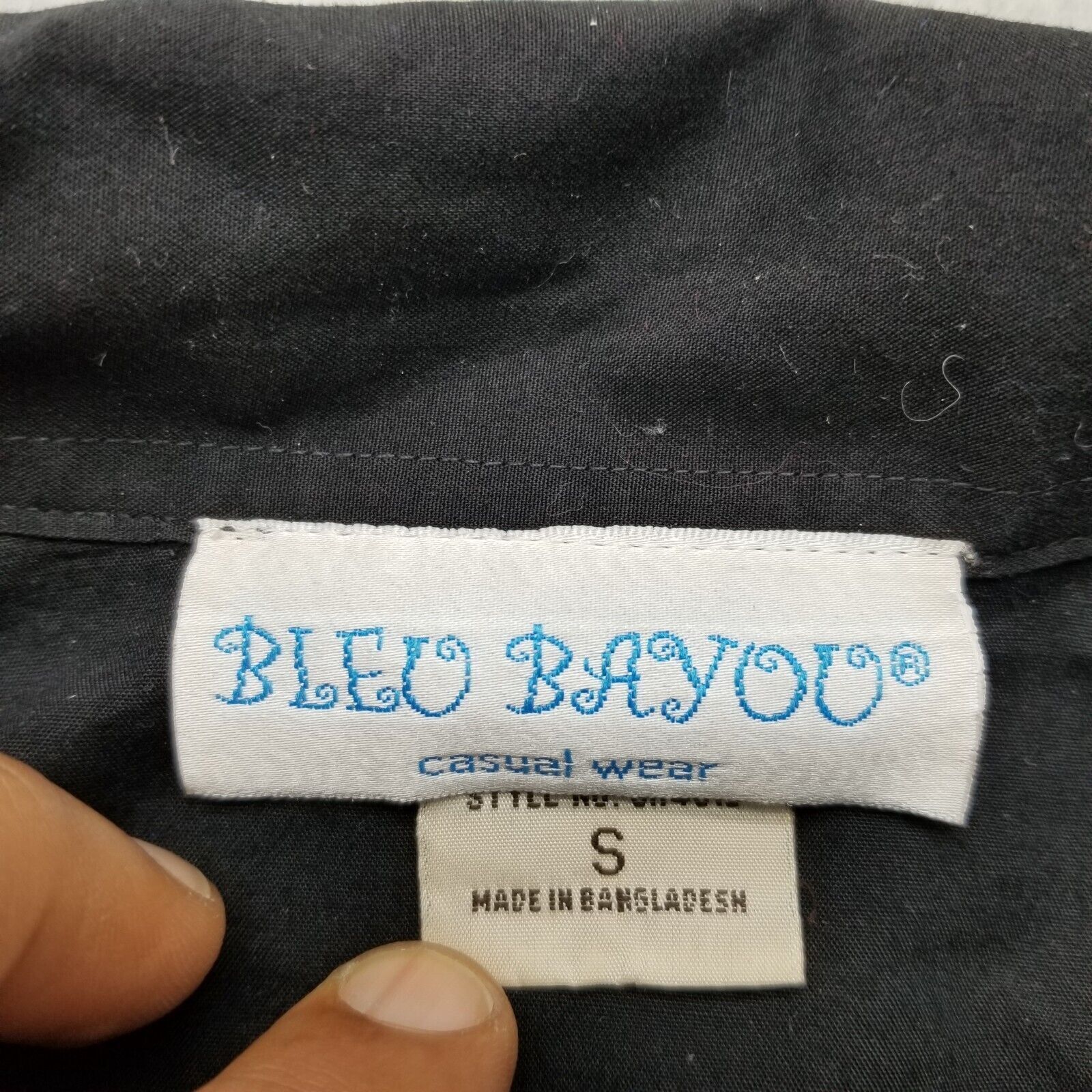 Other Blue Bayou Shirt Womens Small Black Button Up Rhinestone Size S / US 4 / IT 40 - 6 Thumbnail