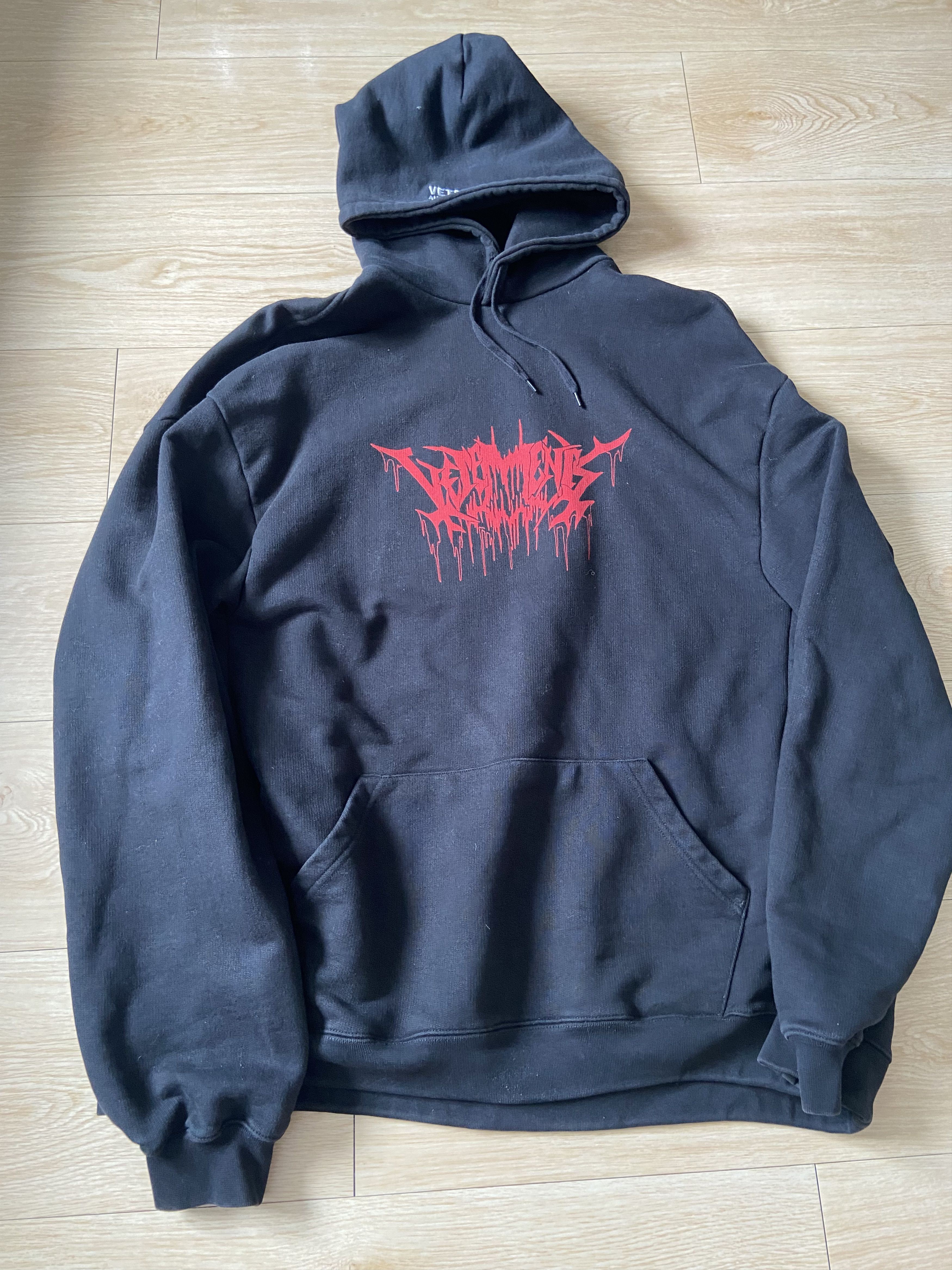 Vetements Red Metal Hoodie | Grailed
