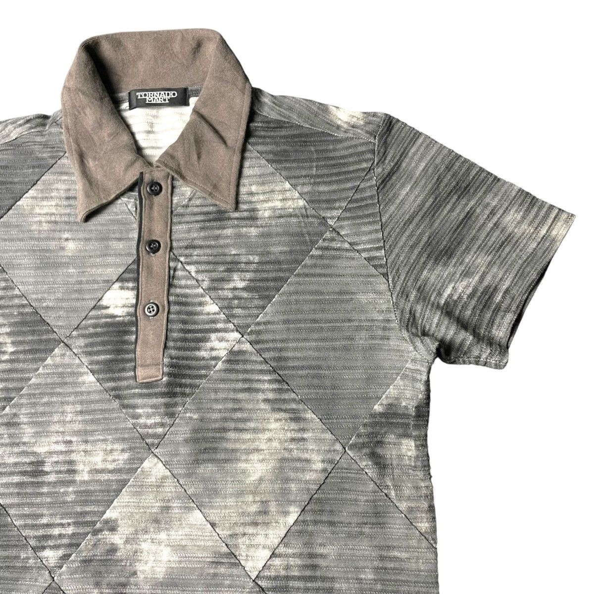Tornado Mart 🇯🇵 VINTAGE TORNADO MART ABSTRACT PLEATED POLO TSHIRT Size US S / EU 44-46 / 1 - 6 Thumbnail