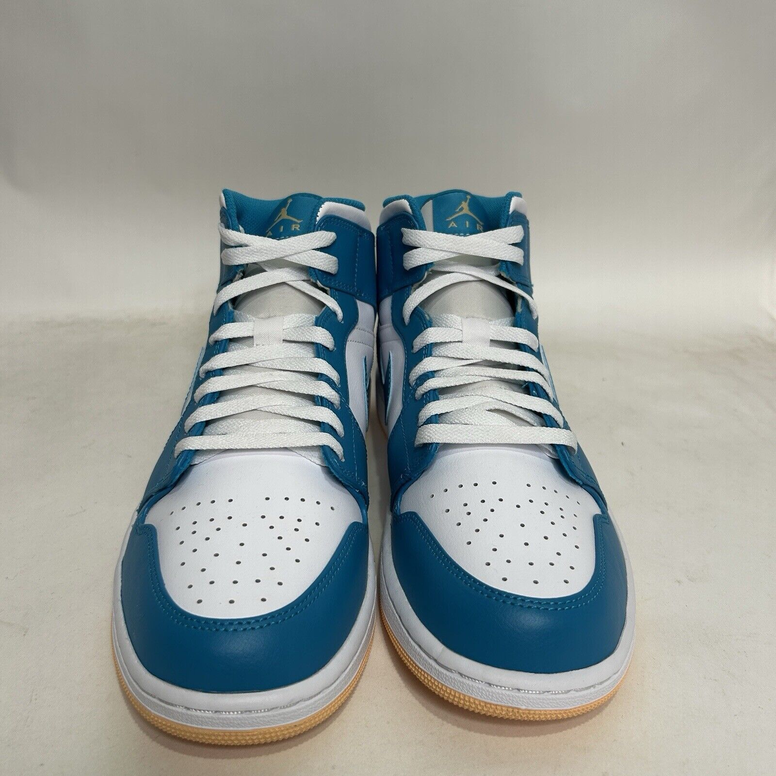 Jordan Brand Nike Air Jordan 1 Mid “Aquatone/Celestial Gold” 2024 Size US 12 / EU 45 - 2 Thumbnail