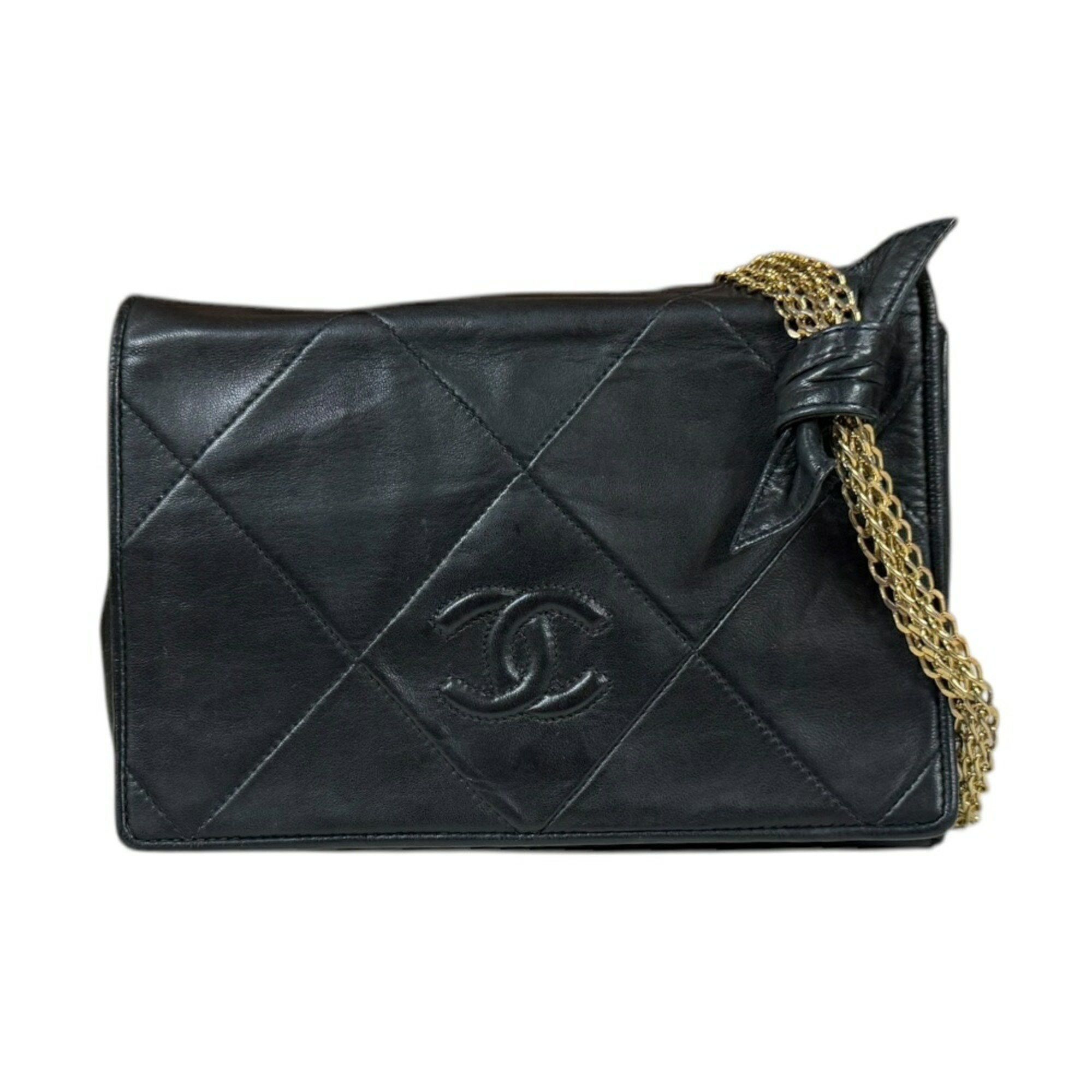 Chanel Chanel Matelasse Shoulder Bag Lambskin Black Women's CHANEL 6-chain Size ONE SIZE - 1 Thumbnail