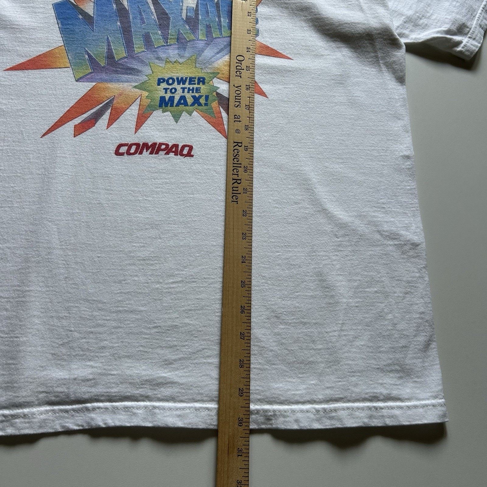Fruit Of The Loom Vintage 90s Compaq Maxade T Shirt XL Computer Art Promo Rare Size US XL / EU 56 / 4 - 4 Thumbnail