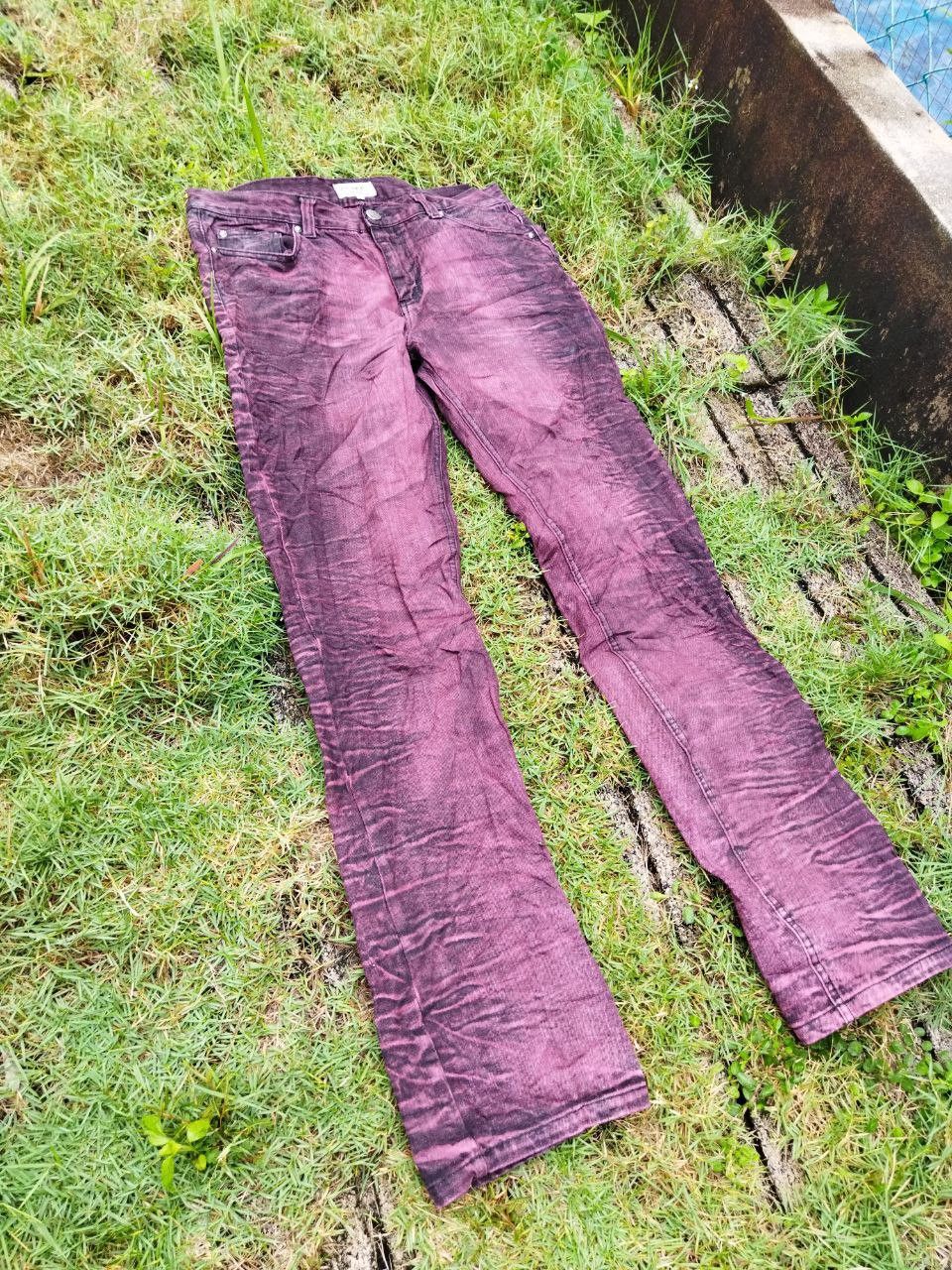 If Six Was Nine Vintage Lowbox Japan Distressed Look Jeans Size US 33 - 3 Thumbnail