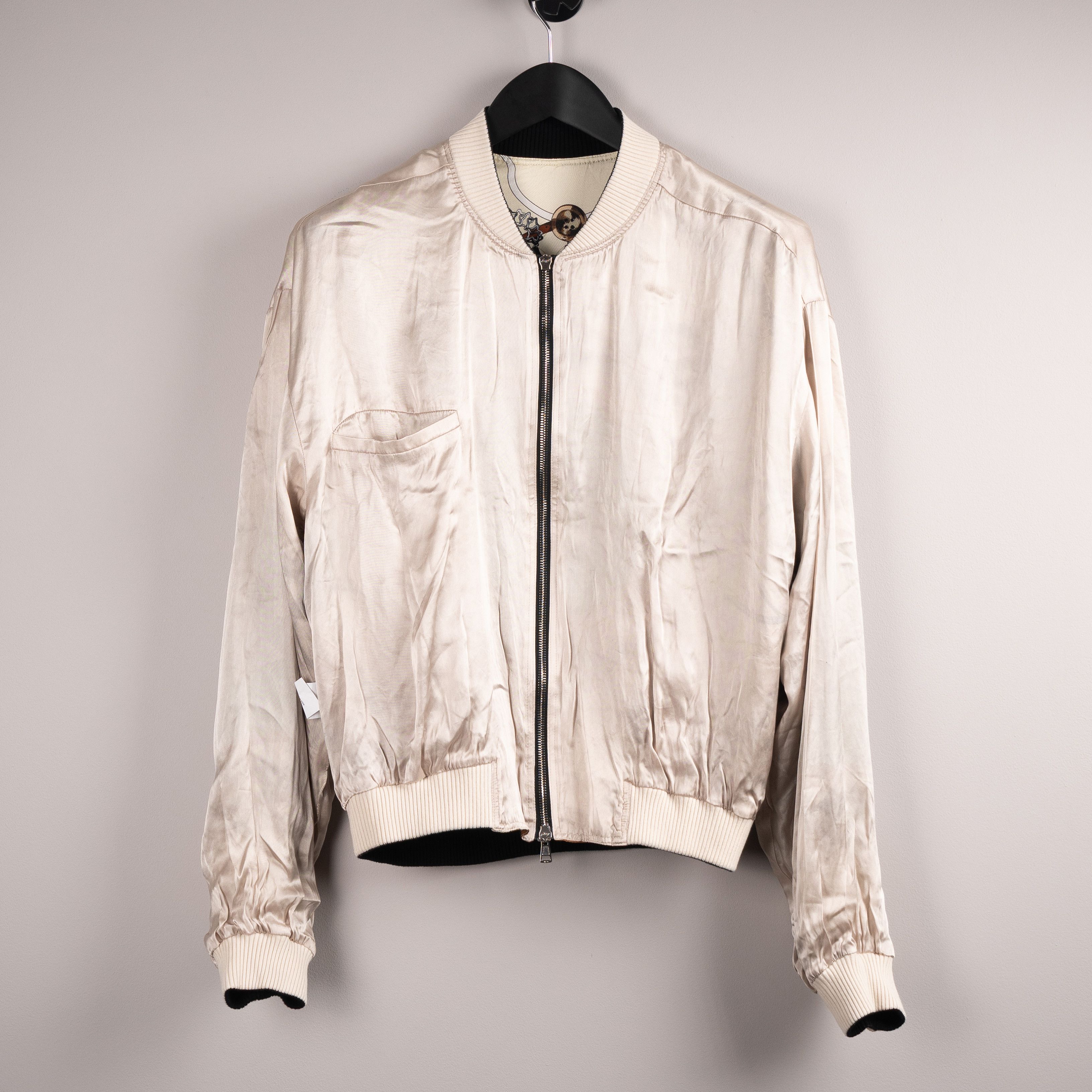 Stefan Cooke Stefan Cooke SS23 Printed Silk Bomber Jacket Cream/Green Size US L / EU 52-54 / 3 - 4 Thumbnail