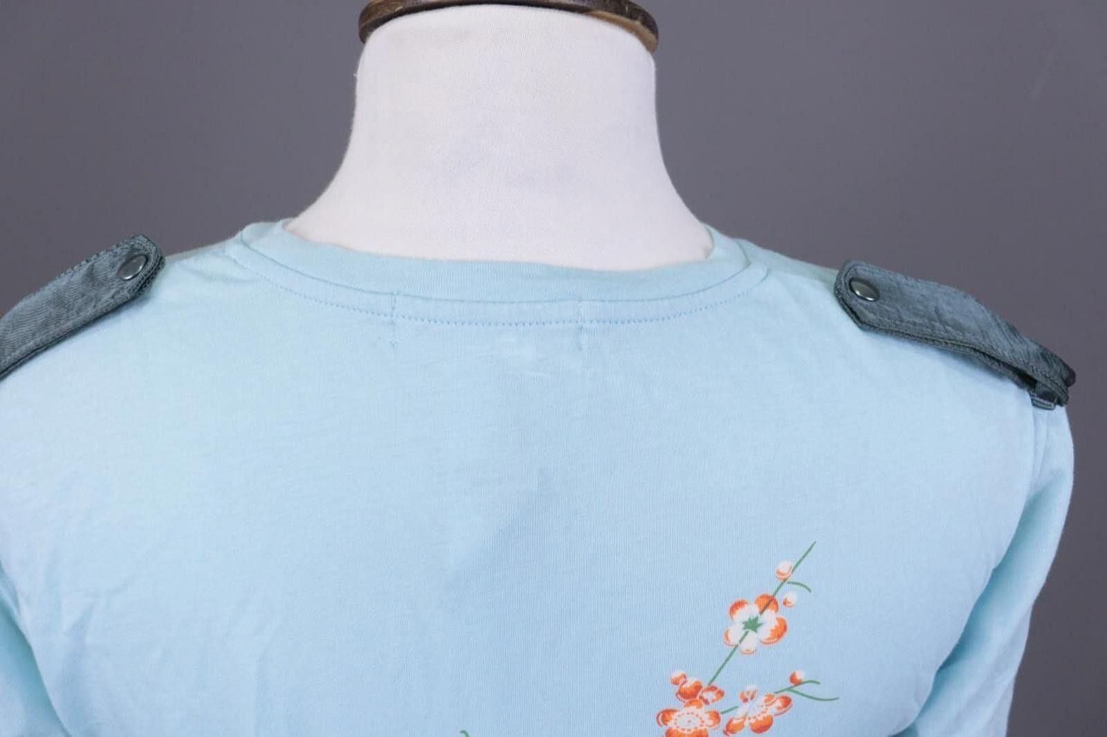 Custo Barcelona CUSTO BARCELONA Blue Floral Stretch Top Shirt Size 4 Size S / US 4 / IT 40 - 12 Thumbnail