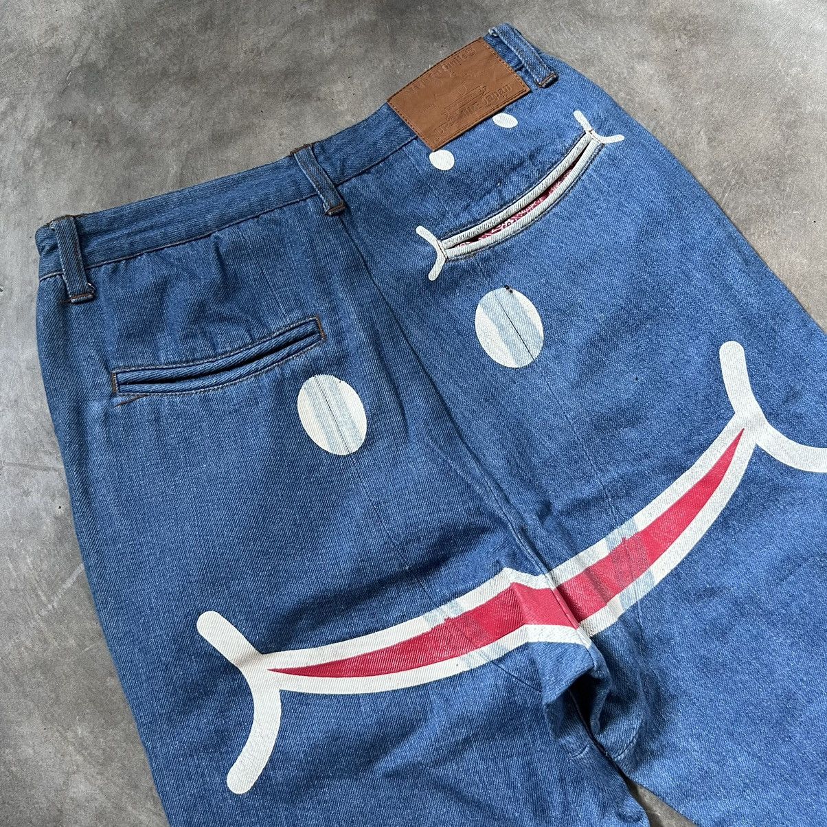 Japanese Brand 2000s Up Smile RHP Avant Garde Style Japan Denim Pants Size 31" - 3 Thumbnail