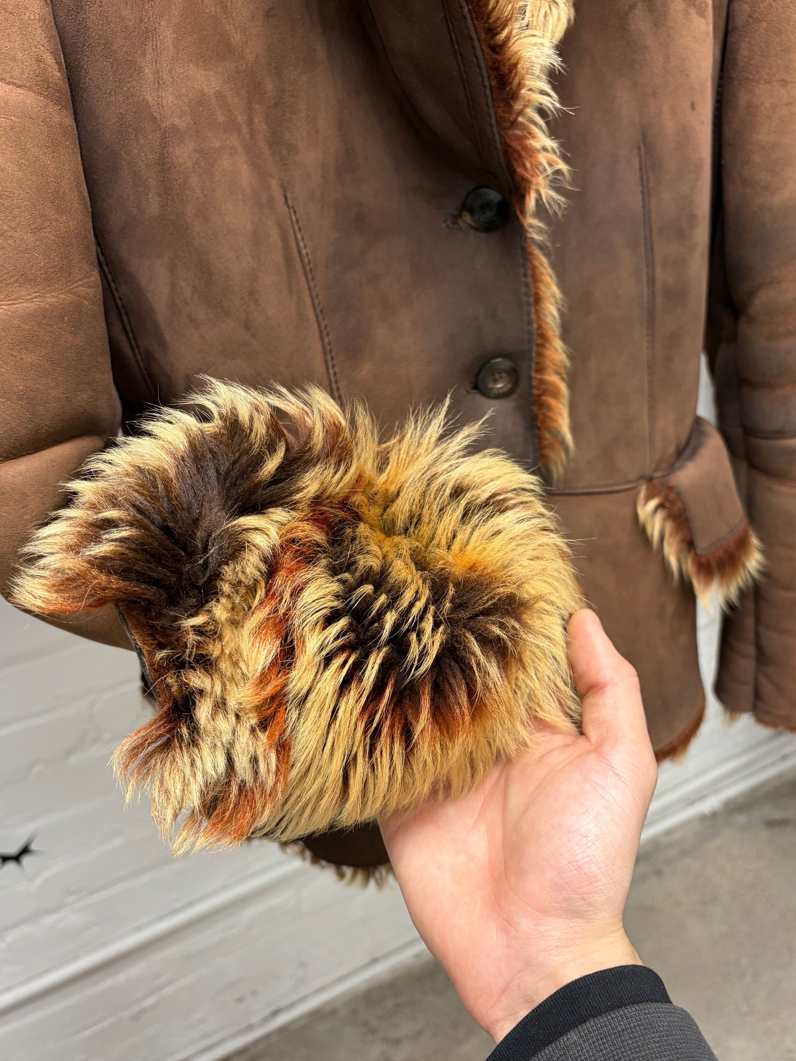 Gucci AW1998 Gucci by Tom Ford Genuine Fox Fur Gradient Orange/Brown Suede Jacket Size S / US 4 / IT 40 - 3 Thumbnail