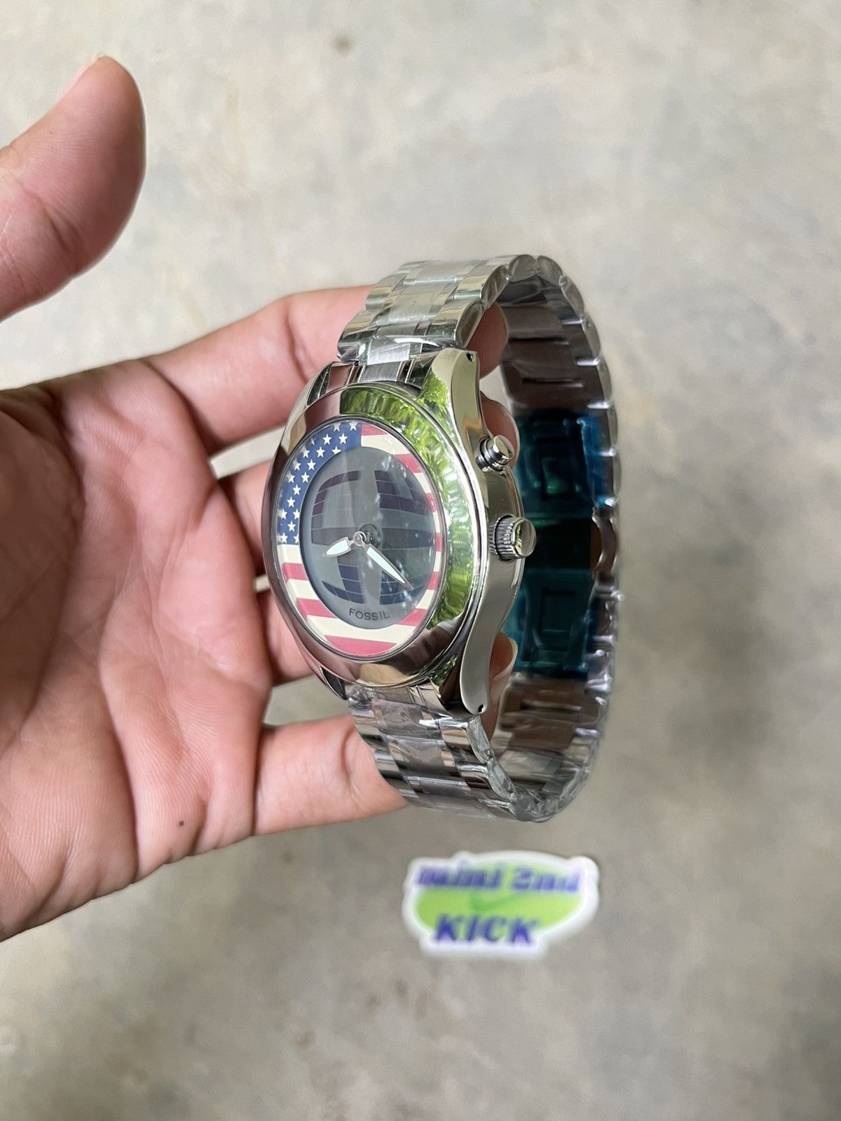 Fossil Vintage FOSSIL BIG TIC WATCH FLAG USA NUMBER Size ONE SIZE - 3 Thumbnail
