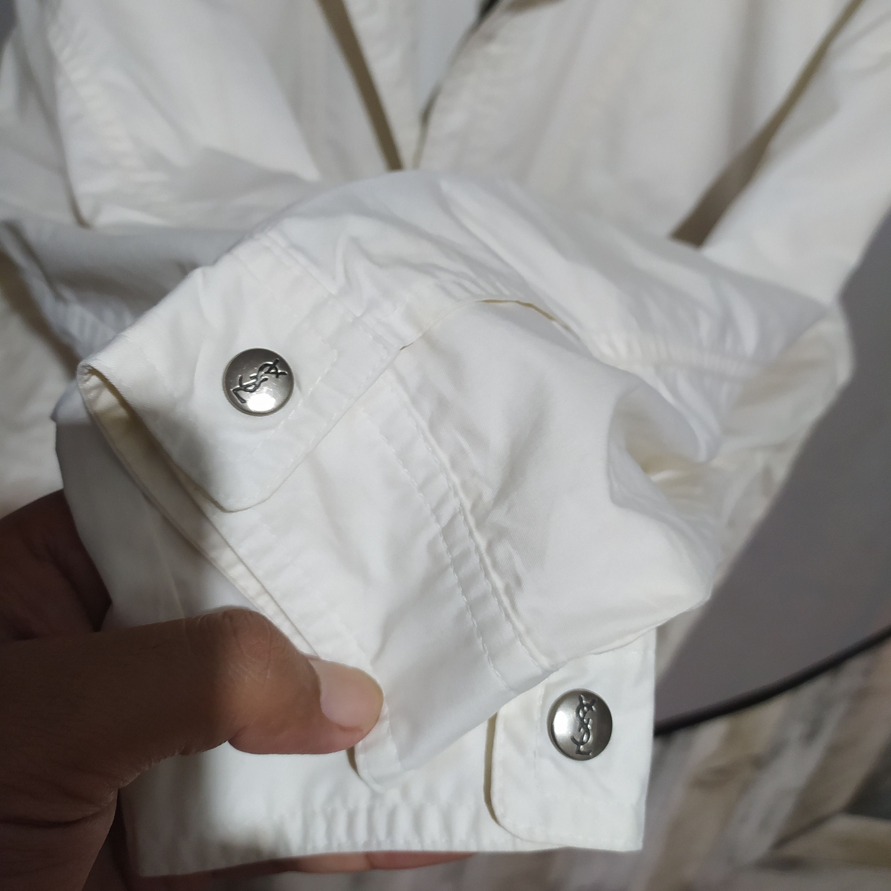 Vintage × Yves Saint Laurent Vintage YSL x Yves Saint Laurent Jacket White On White Size US M / EU 48-50 / 2 - 8 Thumbnail