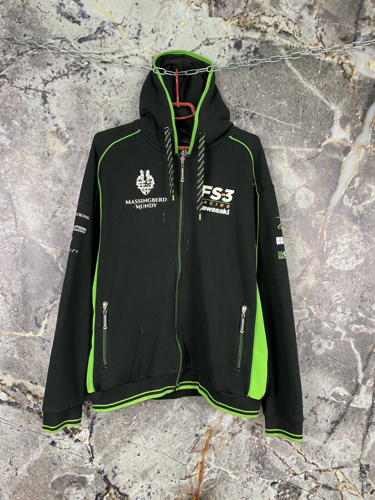 Vintage Men’s Kawasaki Hoodie Massingberd-Mundy Racing Size Xl Size US XL / EU 56 / 4 - 1 Thumbnail