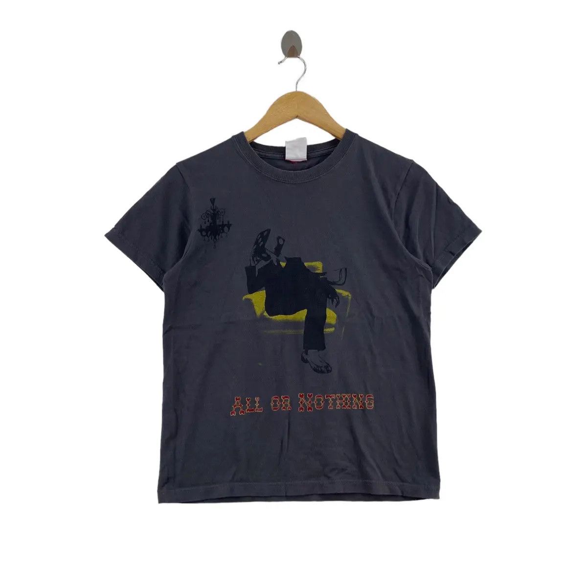 Vintage ALL OR NOTHING Bet My All Comic Strip Tee Shirt Top Movie Size US XS / EU 42 / 0 - 1 Thumbnail