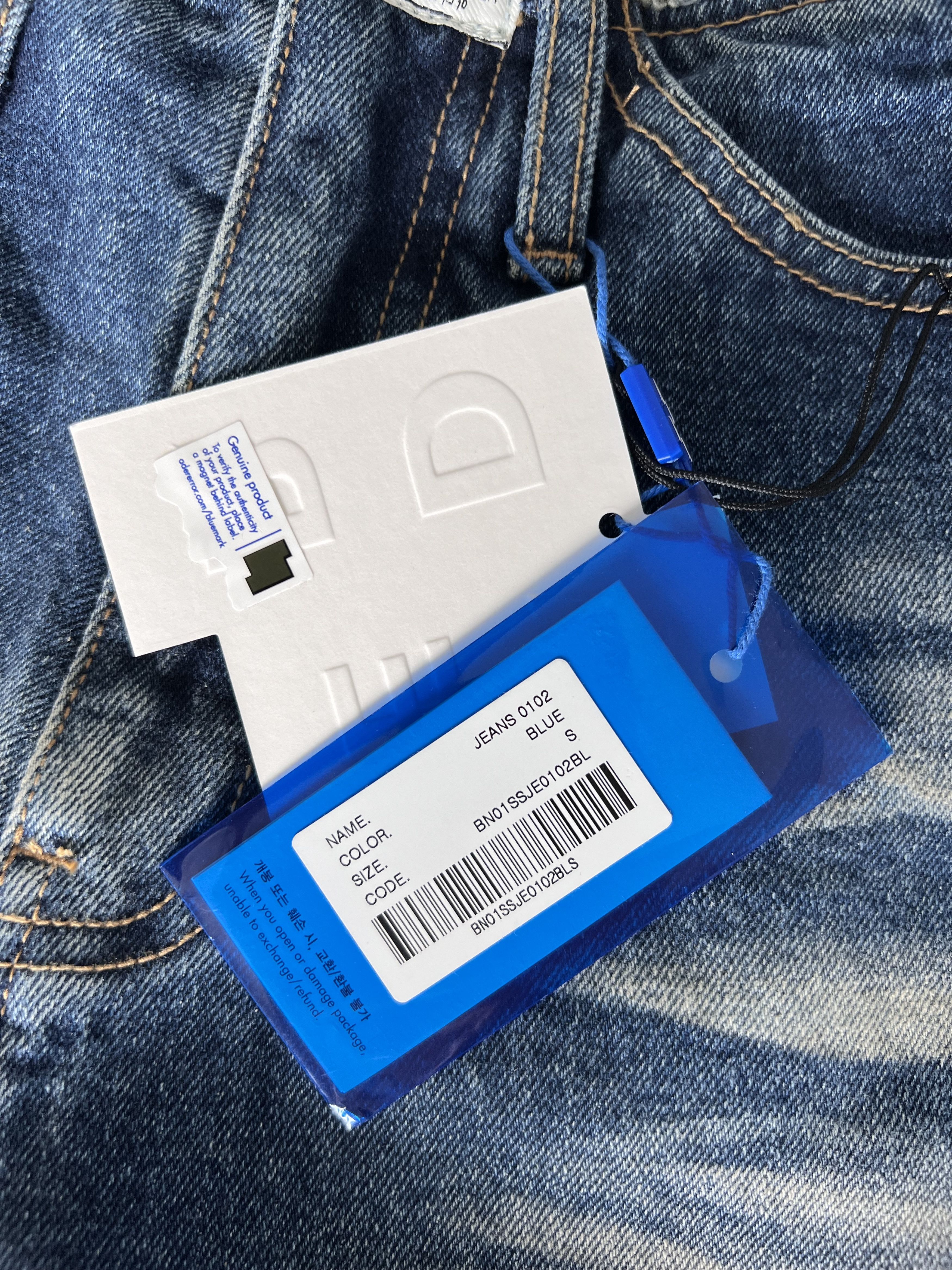 Ader Error Ader Error Distressed Finish Cotton Jeans in Blue Size US 29 - 9 Thumbnail