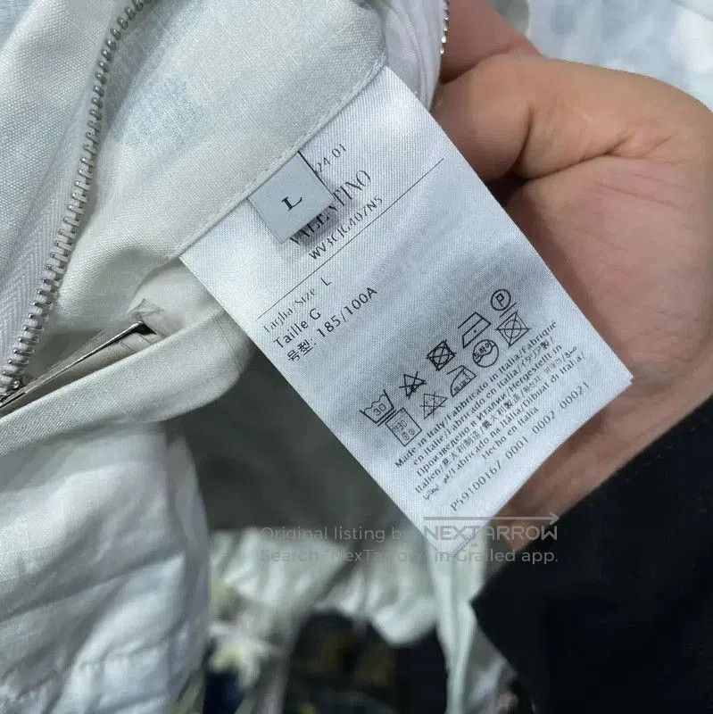 Valentino Valentino White Cotton Men's Hoodie . Size US L / EU 52-54 / 3 - 4 Thumbnail