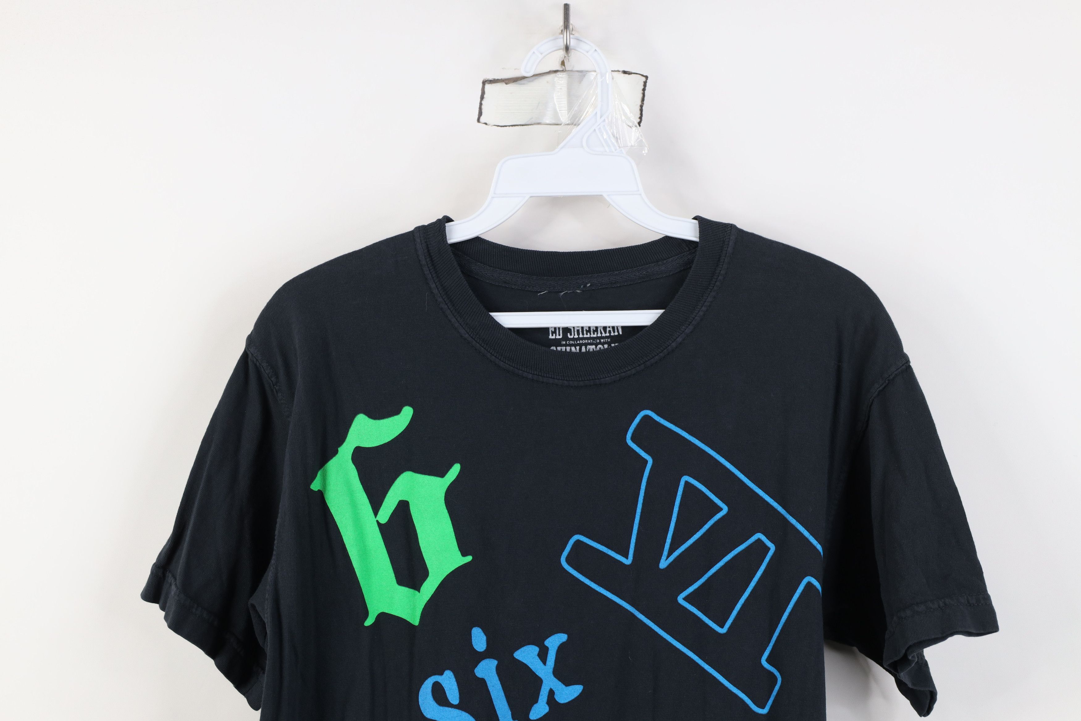 Vintage Ed Sheeran x Chinatown Market Six Short Sleeve T-Shirt Black Size US S / EU 44-46 / 1 - 2 Thumbnail