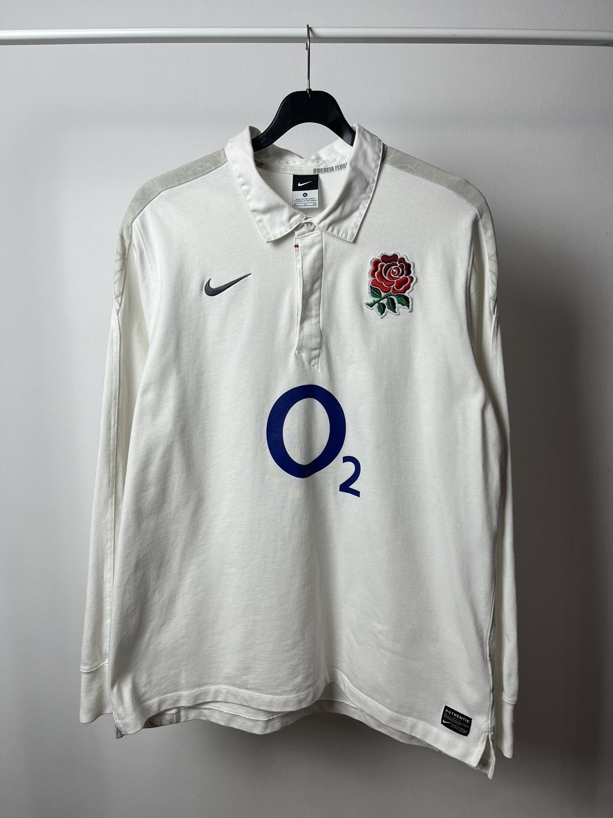 Nike × Vintage Vintage Nike O2 Longsleeve Shirt England Rugby Jersey Size US XL / EU 56 / 4 - 1 Thumbnail