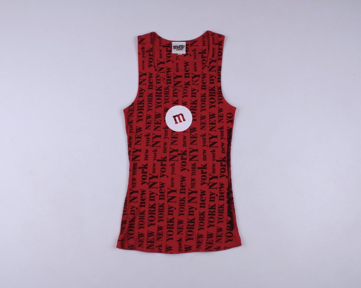 Vintage M&M's World Vintage New York Cotton Stretches Red Tank Top Size M / US 6-8 / IT 42-44 - 9 Thumbnail
