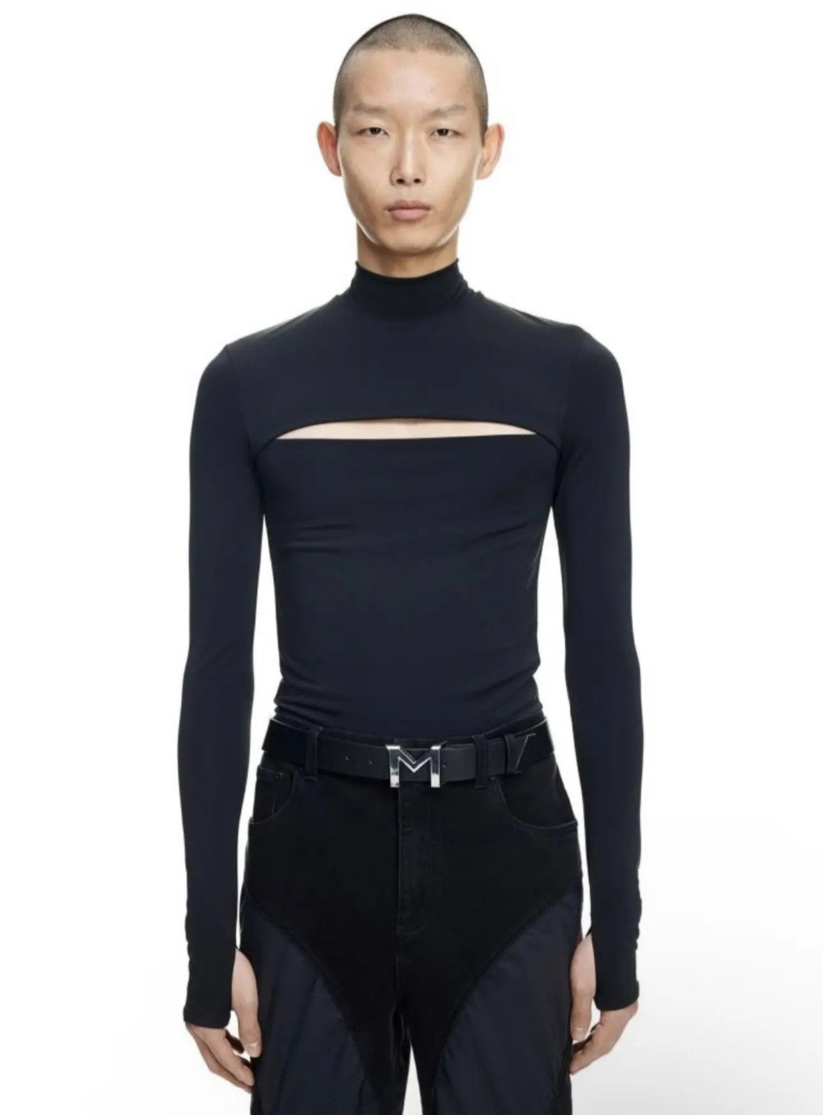 Mugler Mugler x H&M Jersey Cut-Out Shirt Size L Size US L / EU 52-54 / 3 - 5 Thumbnail
