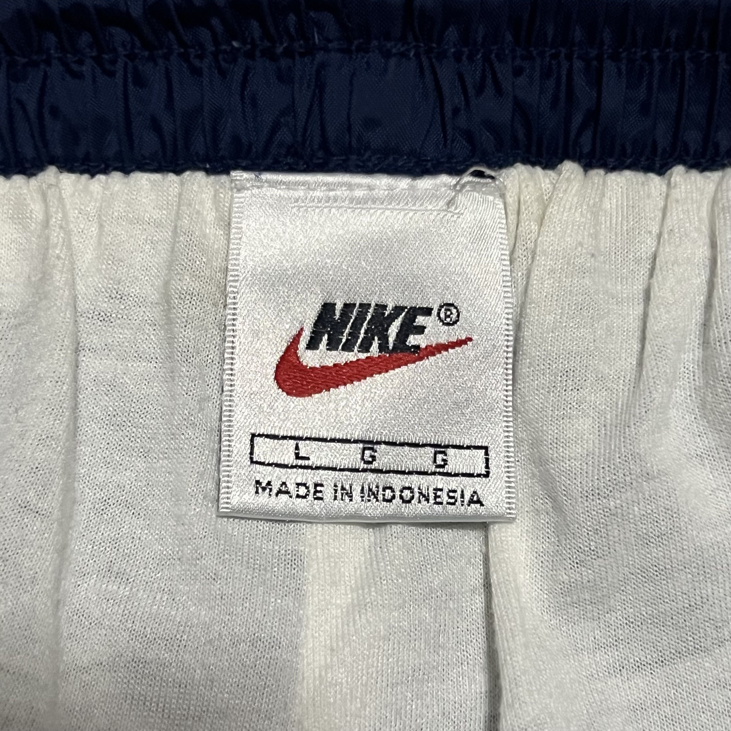 Nike × Vintage Vintage 90s Nike Fleece Lined Track Pants Size Large Navy Size US 34 / EU 50 - 7 Thumbnail