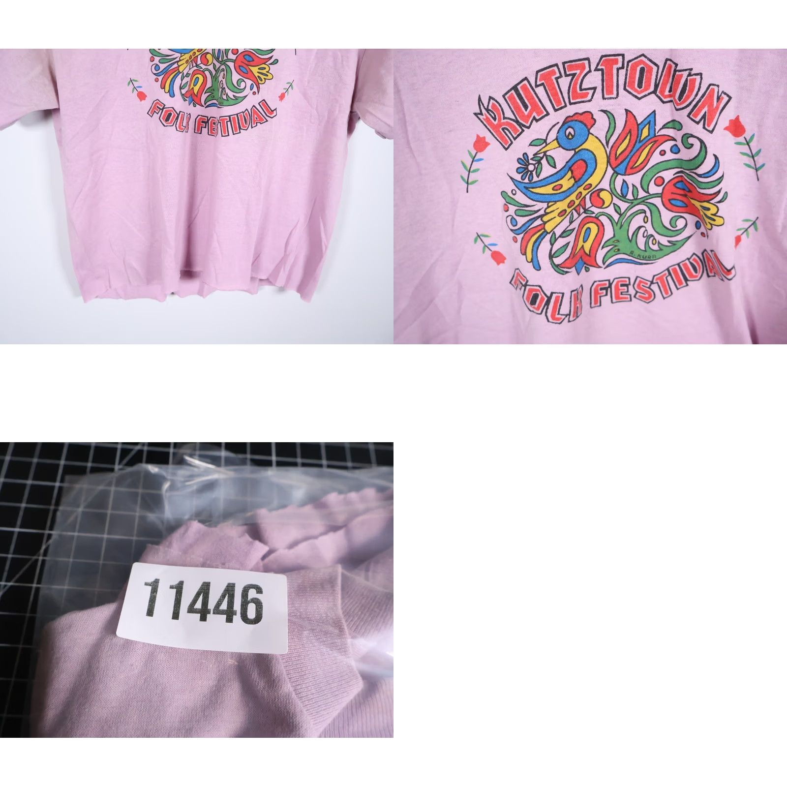 Folk VINTAGE Kutztown Folk Festival T-Shirt Adult Small Purple Single Stitch Cropped Shirt Mens 80s City Graphic Print 80s Ladies? Size US S / EU 44-46 / 1 - 9 Thumbnail