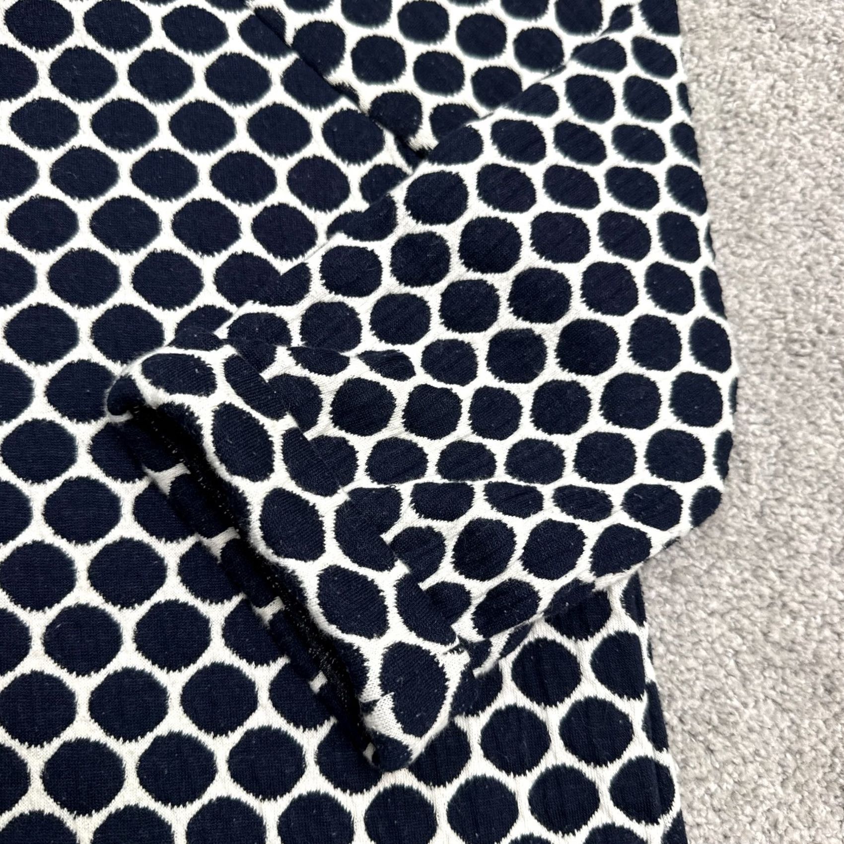 Boden Boden Funnel Neck Top Women 6P Blue White Polka Dot Pocket Casual Textured Blouse Size M / US 6-8 / IT 42-44 - 7 Thumbnail
