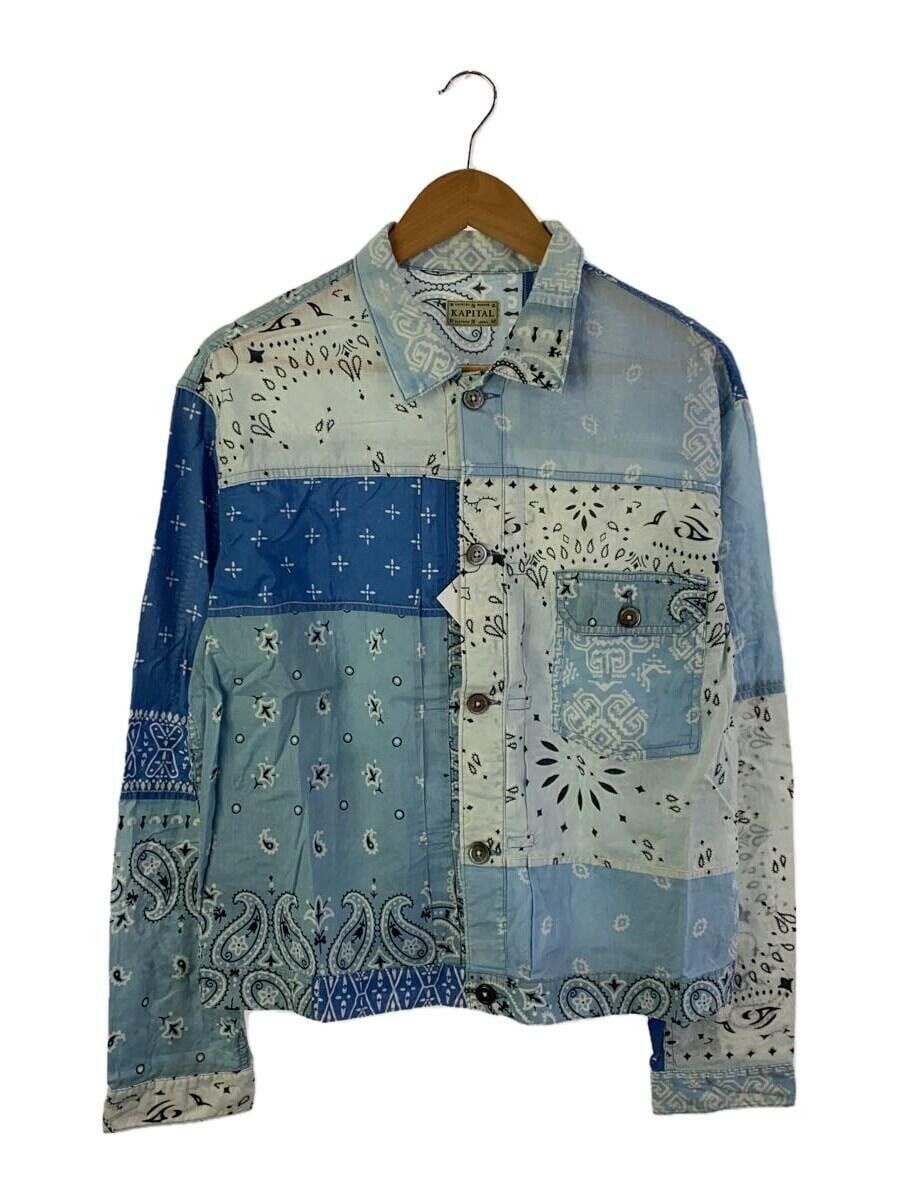 image of Kapital x Kapital Kountry Patchwork Bandana Jacket in Blue, Men's (Size 2XL)