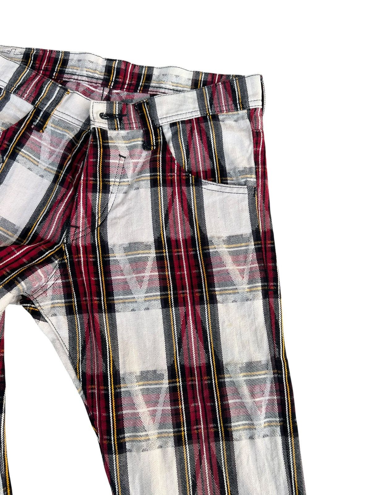 SHAREEF Shareef 2007 Japan Check Raw Edge Cropped Pant Size US 29 - 11 Thumbnail