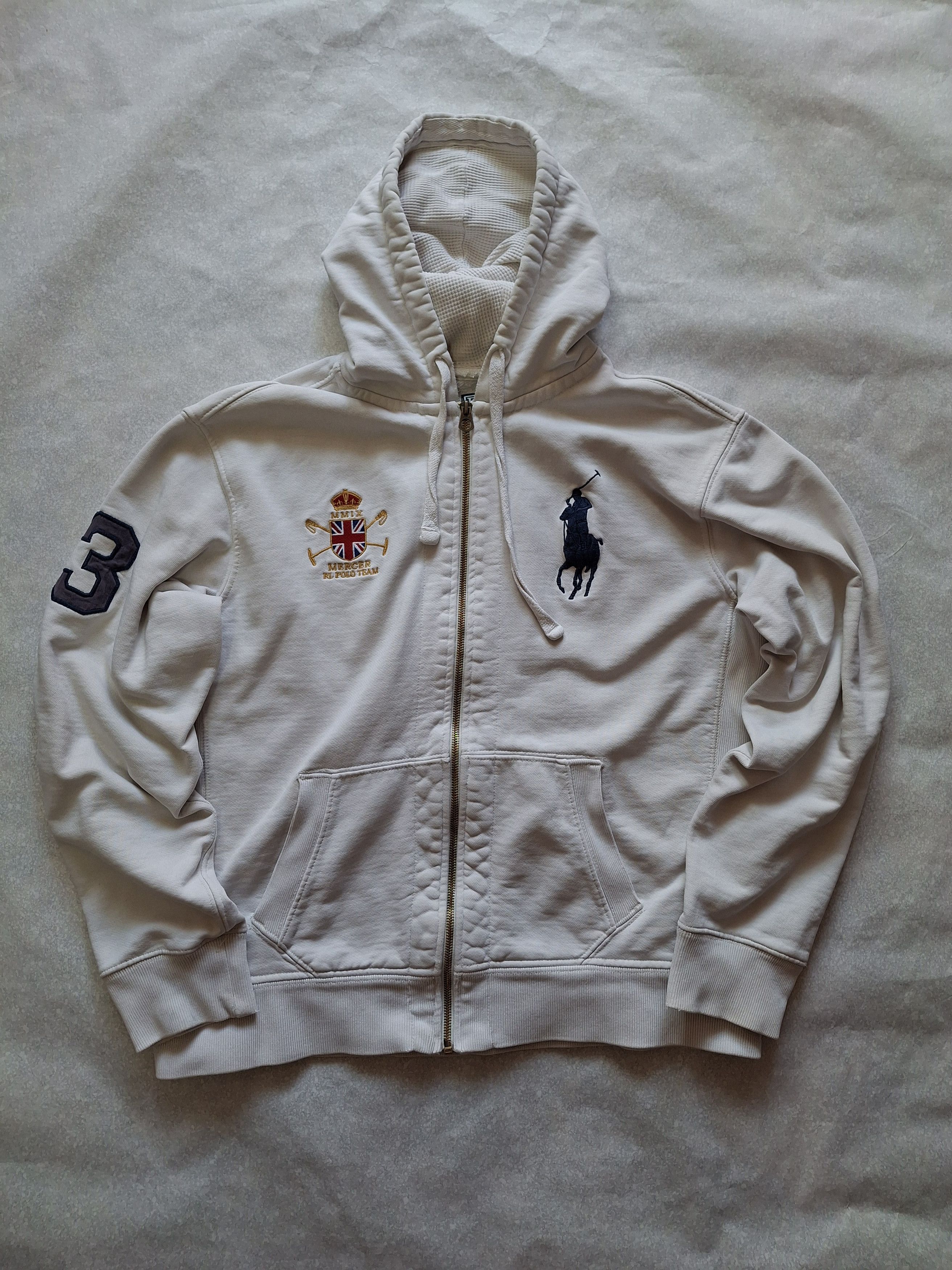 Polo Ralph Lauren × Vintage Polo Ralph Lauren Vintage White Zip Hoodie Size (L) Size US L / EU 52-54 / 3 - 1 Thumbnail