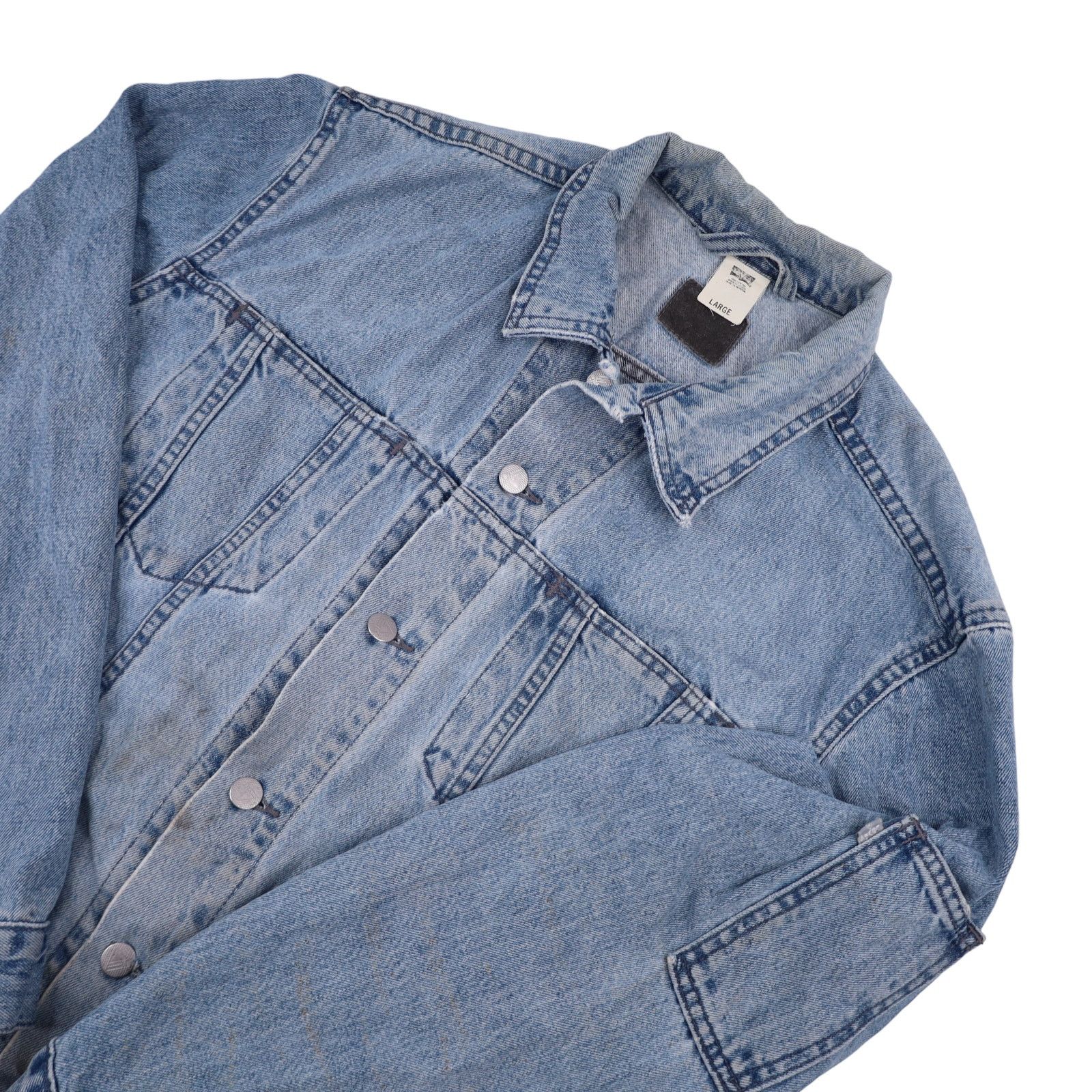 Levi's × Vintage Vintage Levis Silvertab Denim Jean Jacket Size US L / EU 52-54 / 3 - 2 Thumbnail