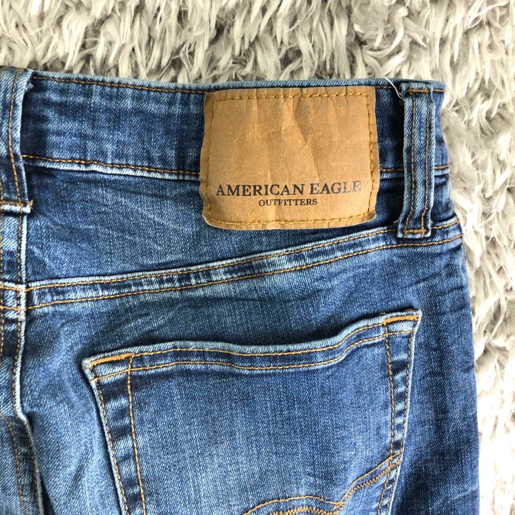 American Eagle Outfitters American Eagle Jeans Mens 28x28 Mid Rise Skinny Blue Denim 5-Pocket Regular Belt Loops Vintage No Size US 28 / EU 44 - 6 Thumbnail