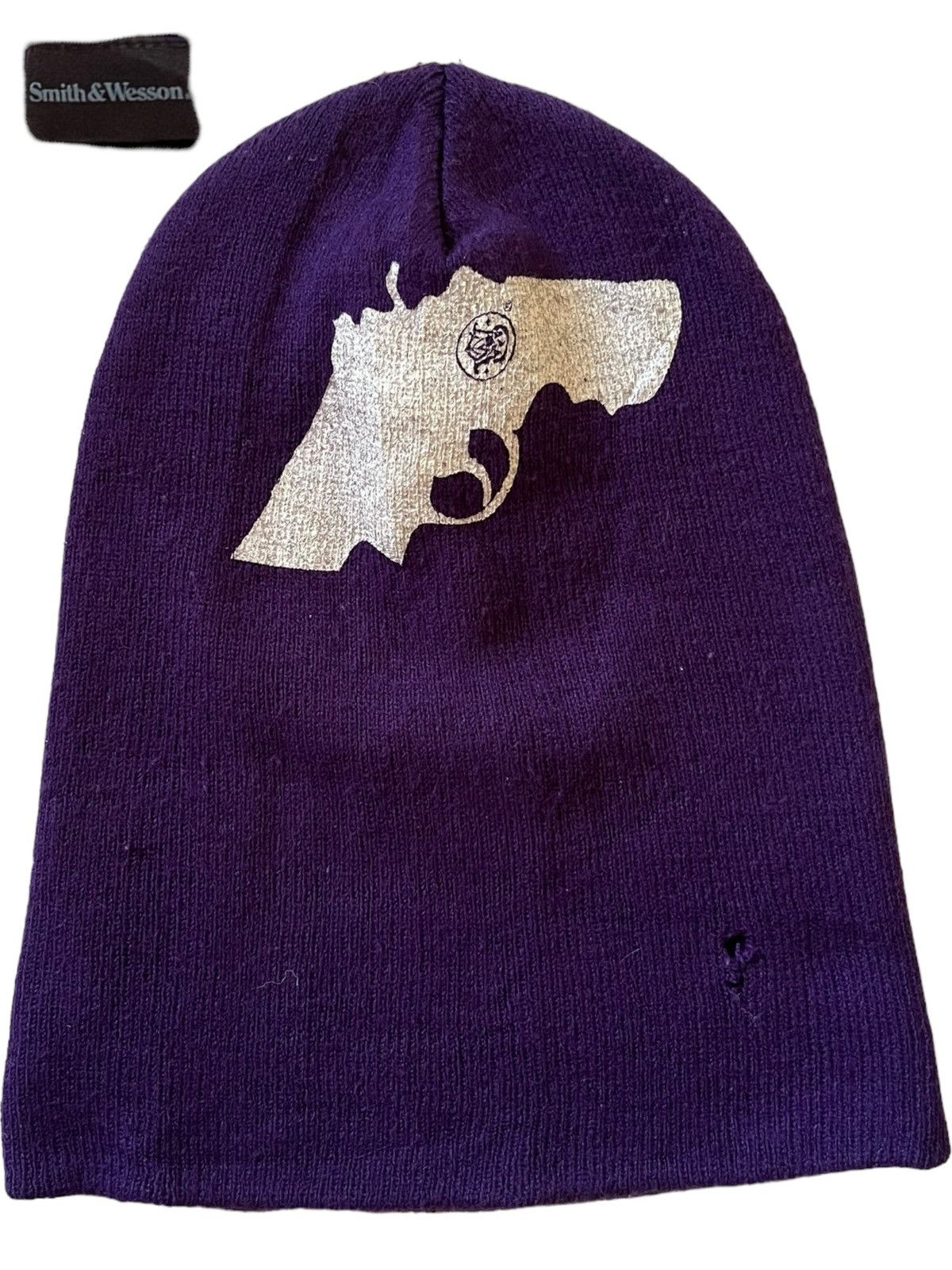Guns N' Roses Vintage / Y2K Smith And Wesson Gun Glock Image Purple Beanie Size ONE SIZE - 1 Thumbnail