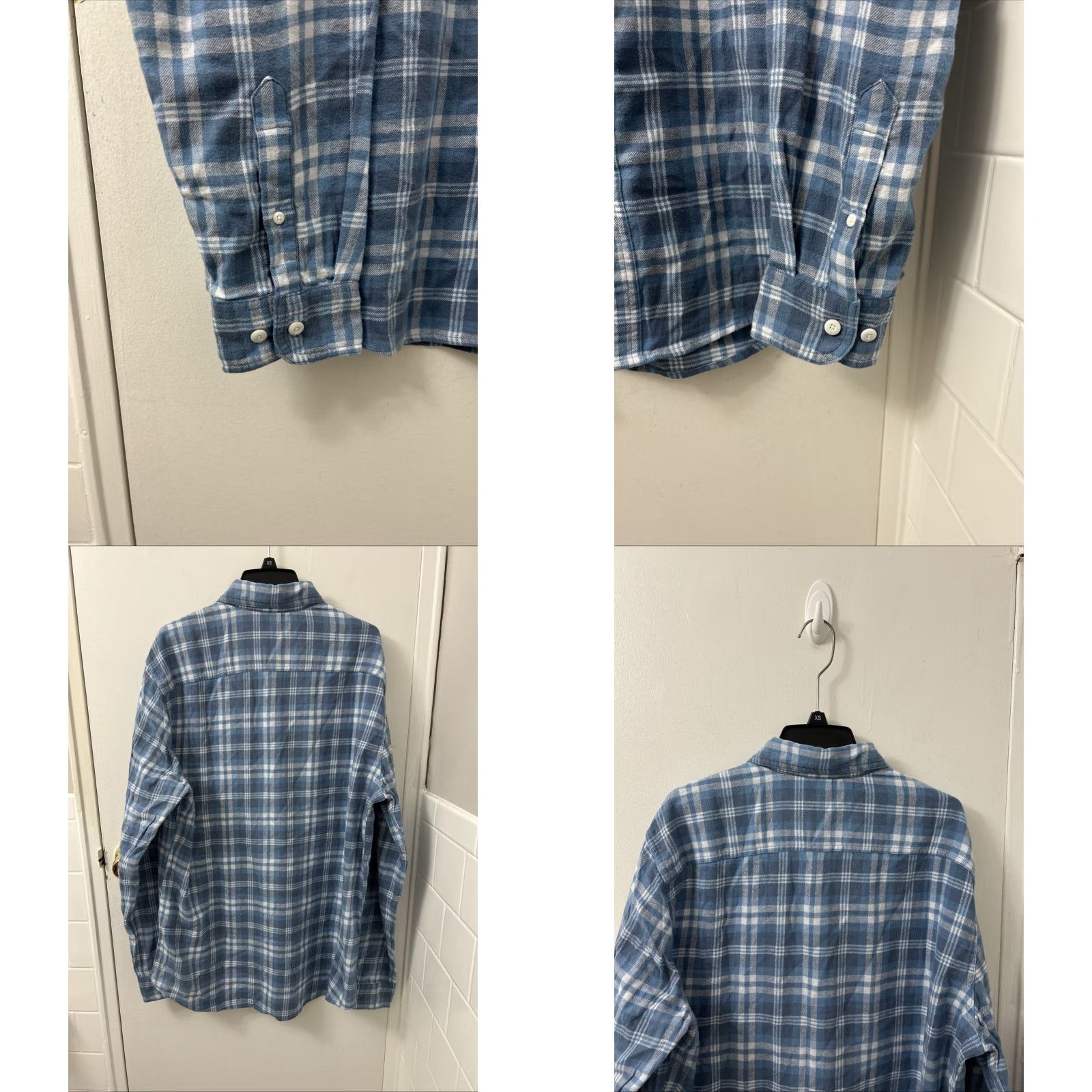 Vintage Sonoma Shirt Mens Medium Blue Plaid Flannel Button-Down Long Sleeve Supersoft Size US M / EU 48-50 / 2 - 8 Thumbnail