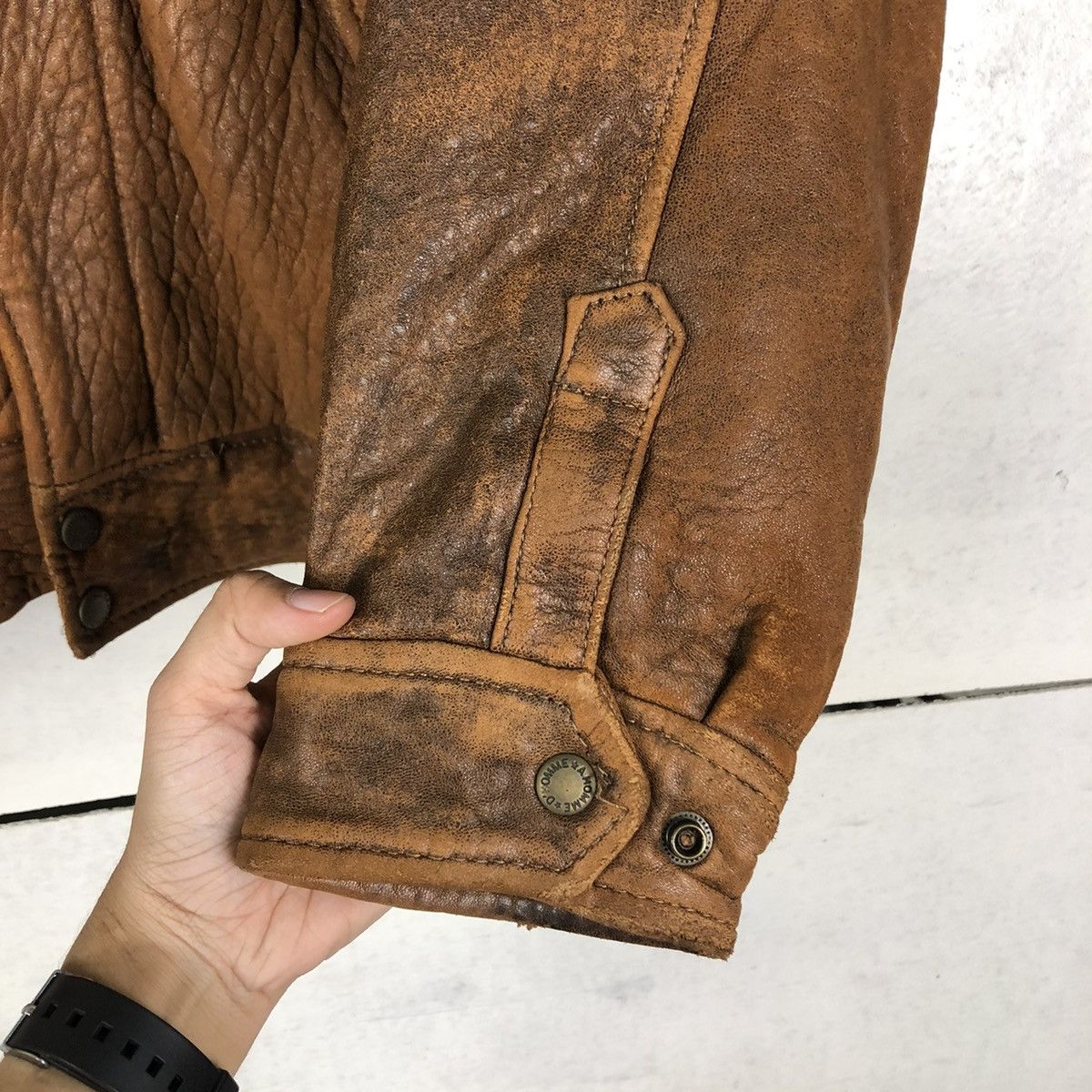 Vintage 📌VINTAGE FLY LEATHER JACKET D’HOMME A HOMME JAPAN MADE Size US M / EU 48-50 / 2 - 15 Thumbnail