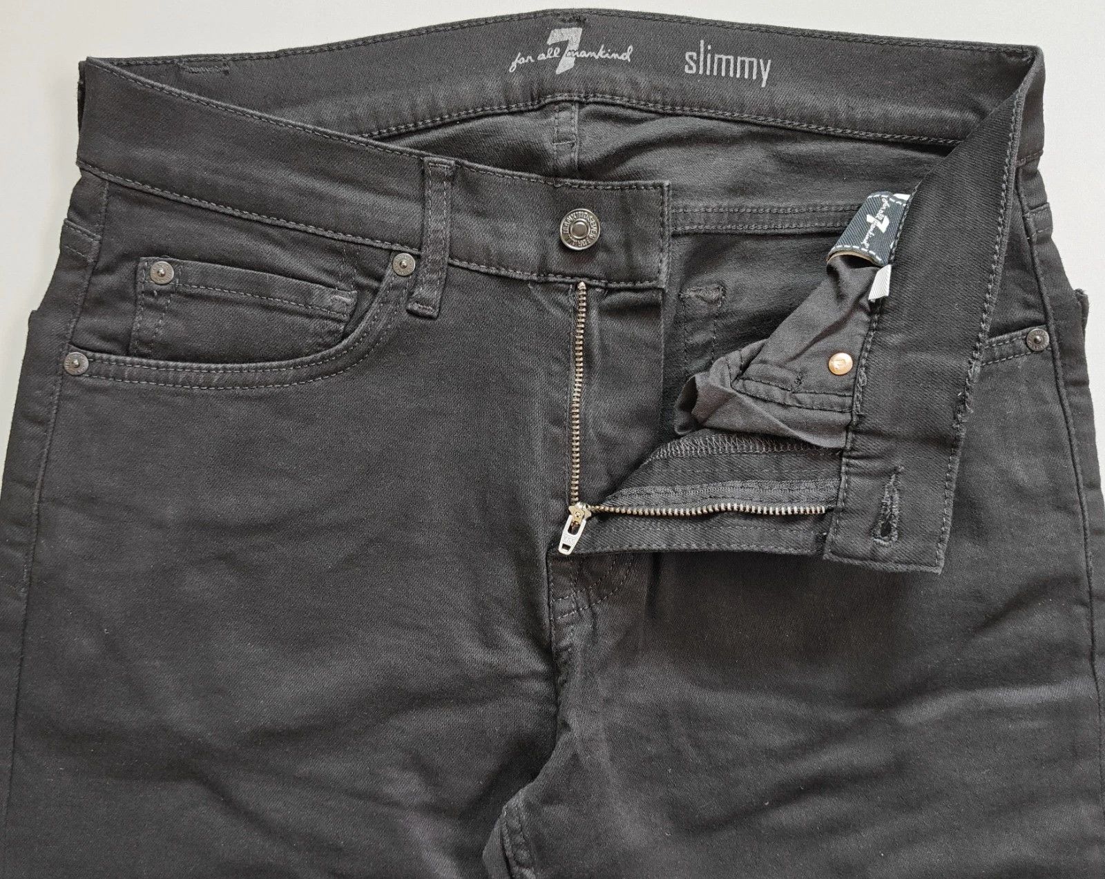 7 For All Mankind 7 For All ManKind slimmy Black Onyx Jeans T / 6036 Size US 31 - 5 Thumbnail