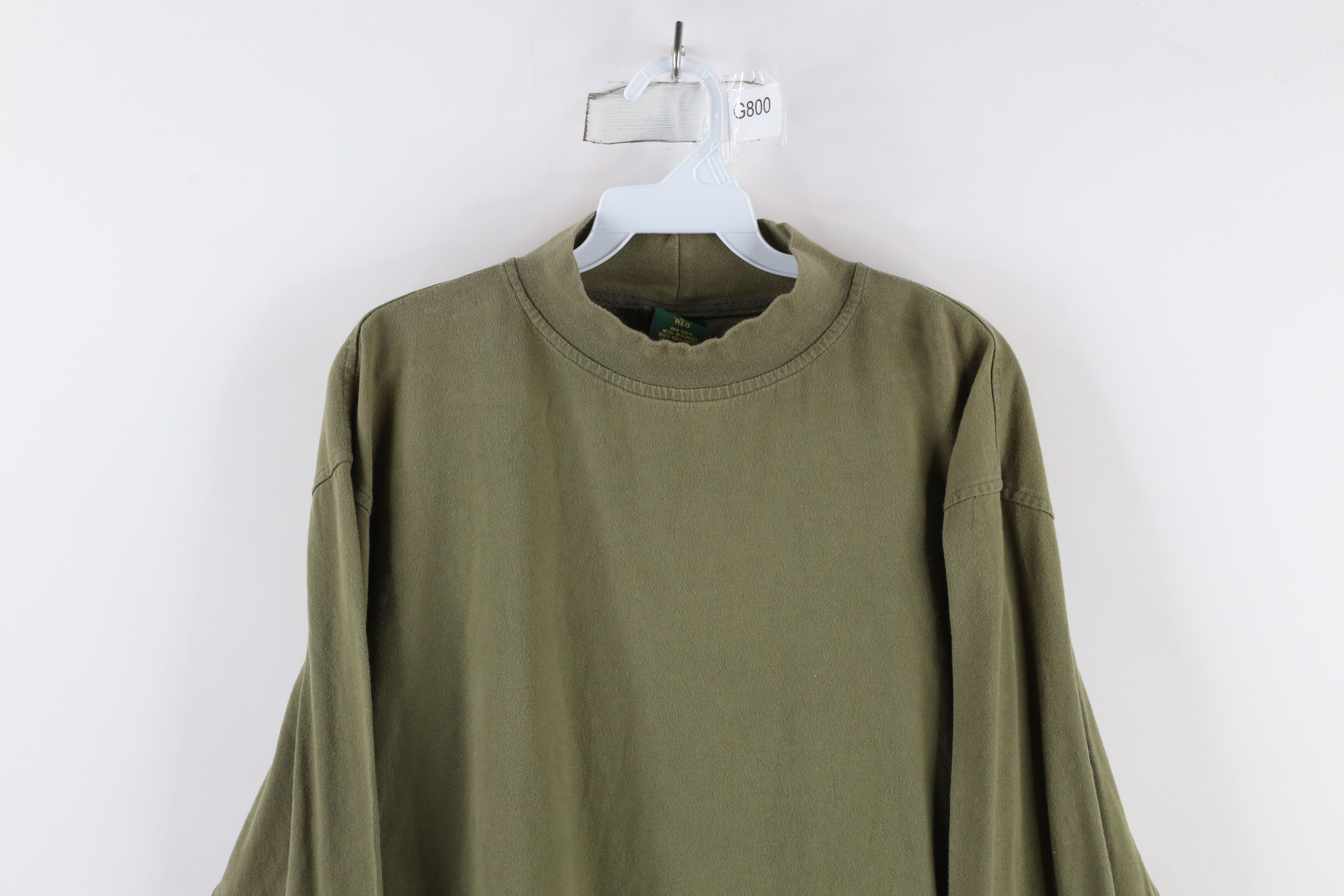 Cabelas × Vintage Vintage 90s Cabelas Mock Neck Long Sleeve T-Shirt Green Size US L / EU 52-54 / 3 - 2 Thumbnail