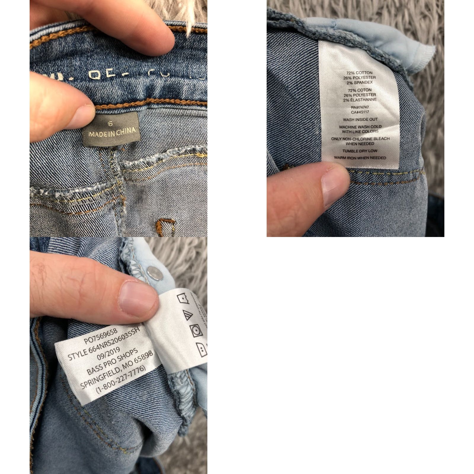 Vintage Natural Reflections Denim Boyfriend Shorts Womens Size 10 Blue Mid Rise 5-Pocket Design Jeans Size 32" / US 10 / IT 46 - 8 Thumbnail