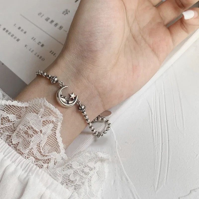Other 100% Solid 925 Sterling Silver Hiphop Thick Moon Bracelet Size ONE SIZE - 4 Thumbnail