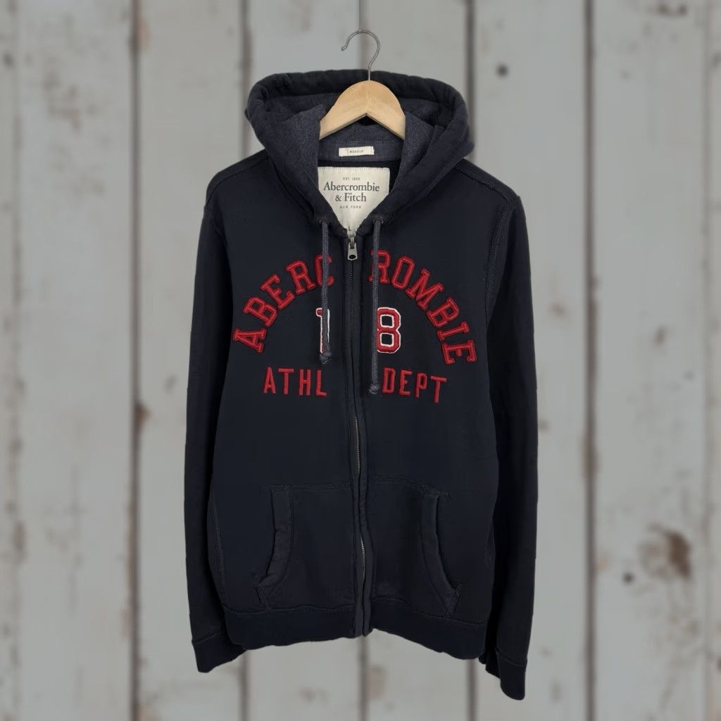 Abercrombie & Fitch VINTAGE Abercrombie & Fitch Distressed Hoodie Opium Style Rare Dark Blue L Mens Hoodie Size US L / EU 52-54 / 3 - 1 Thumbnail