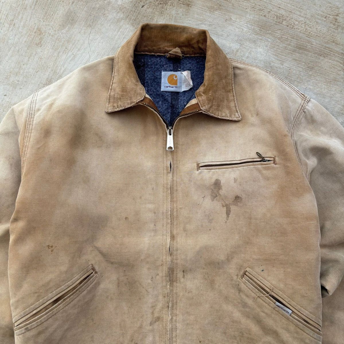 Carhartt Vintage 90s Sunfaded Carhartt Detroit Jacket Size US L / EU 52-54 / 3 - 2 Thumbnail