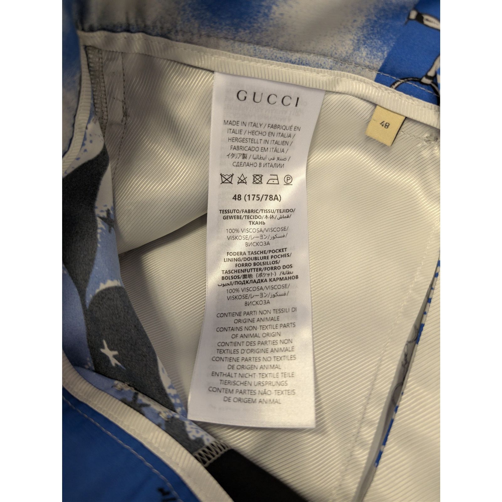 Gucci o1rshd1 Short Pant in Blue/Black 48 Size US 32 / EU 48 - 16 Thumbnail