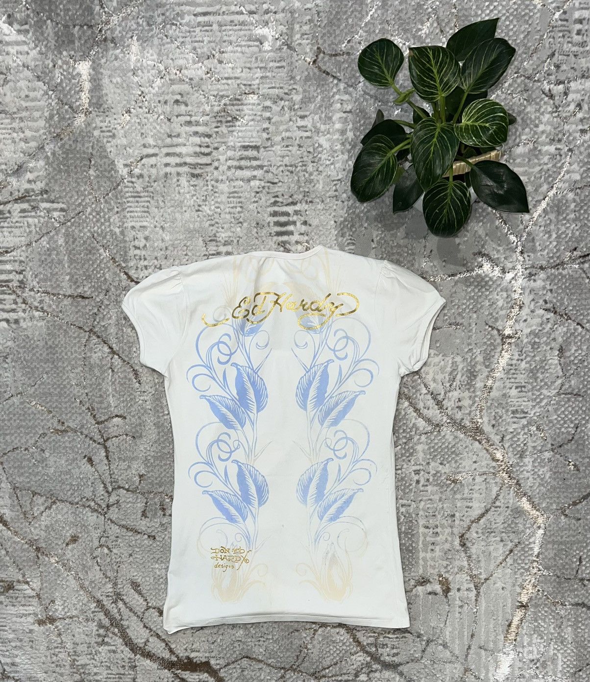 Ed Hardy × Japanese Brand × Vintage ED HARDY BY CHRISTIAN AUDIGIER SKULLS DRIP T-SHIRT Y2K TEE Size US S / EU 44-46 / 1 - 2 Thumbnail