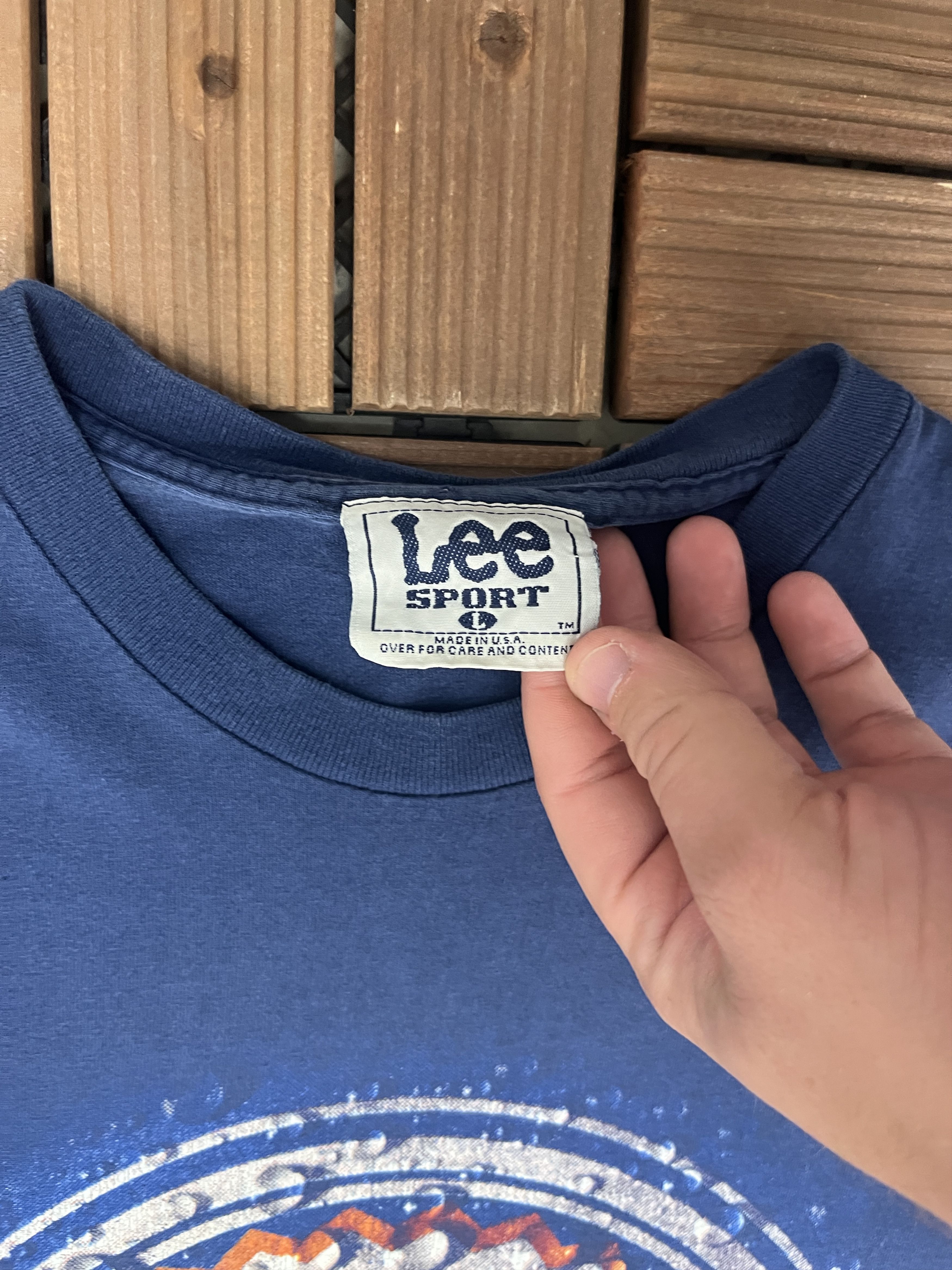 Vintage Illinois Fighting Illini Vintage Blue T-Shirt Tee Size US L / EU 52-54 / 3 - 5 Thumbnail
